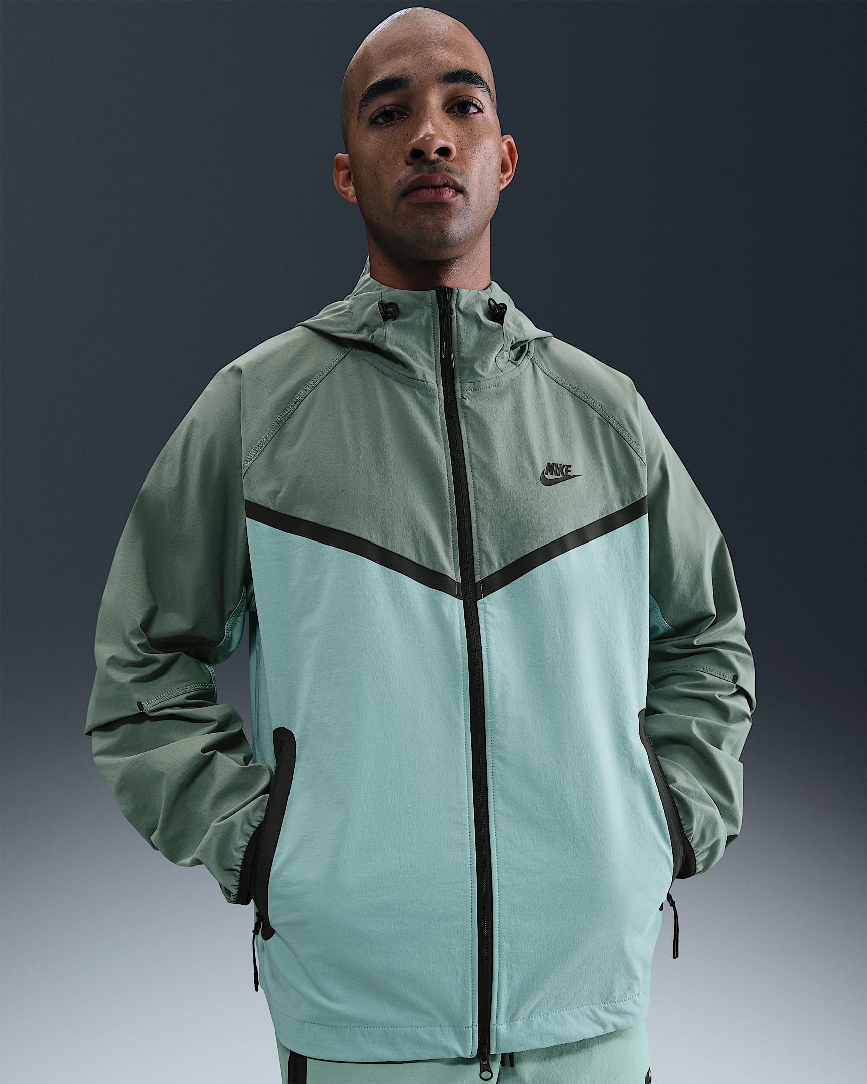 Giacca in tessuto Nike Tech – Uomo - Cannon/Clay Green/Nero