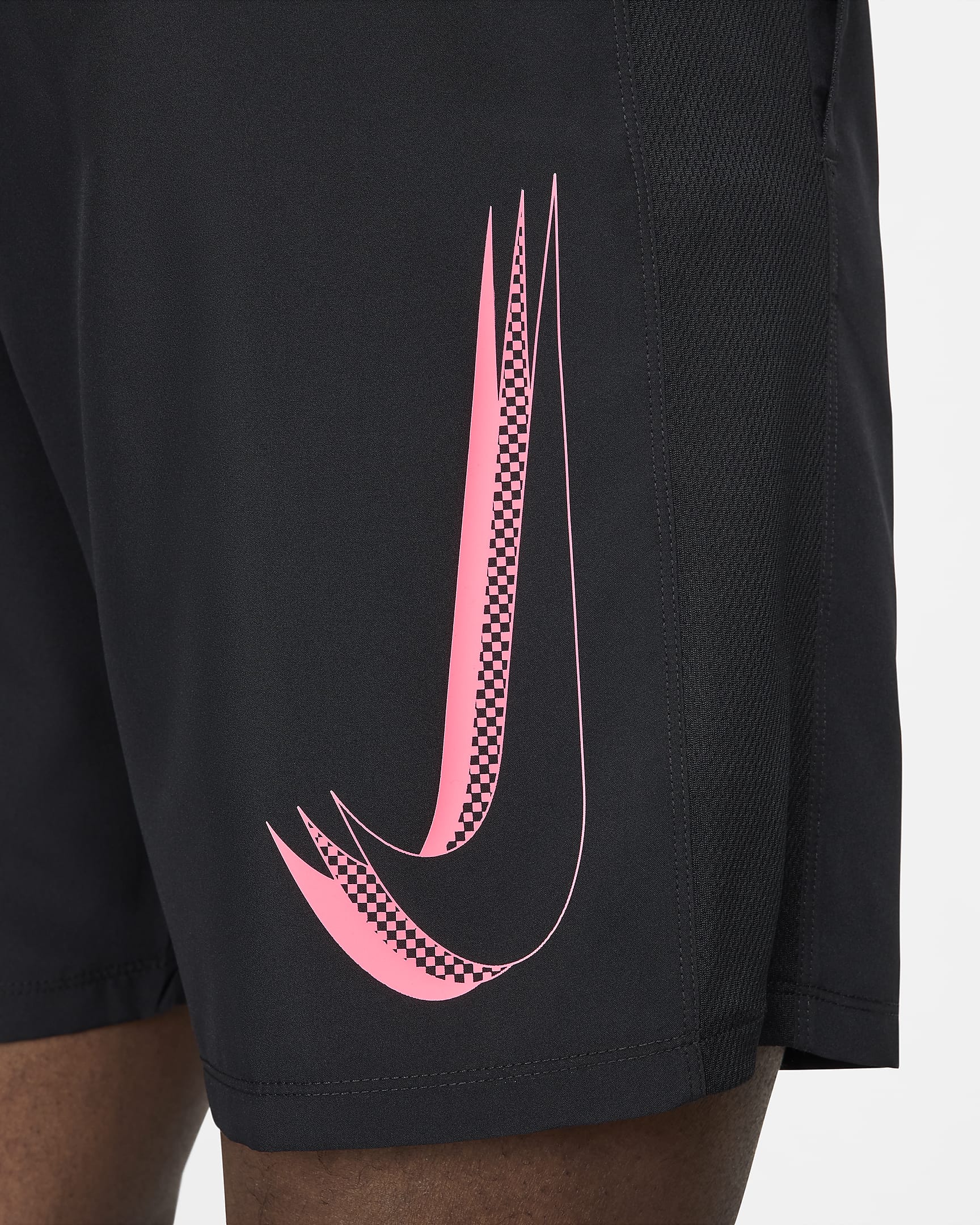 Nike Academy Dri-FIT fotballshorts til herre - Svart/Svart/Sunset Pulse