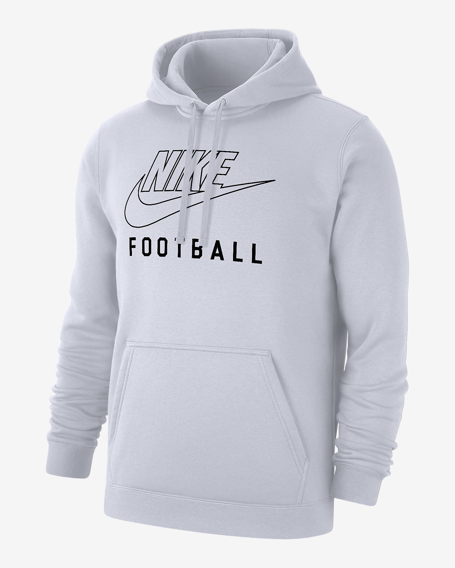 Nike Swoosh Club Fleece Men's Football Pullover Hoodie - White