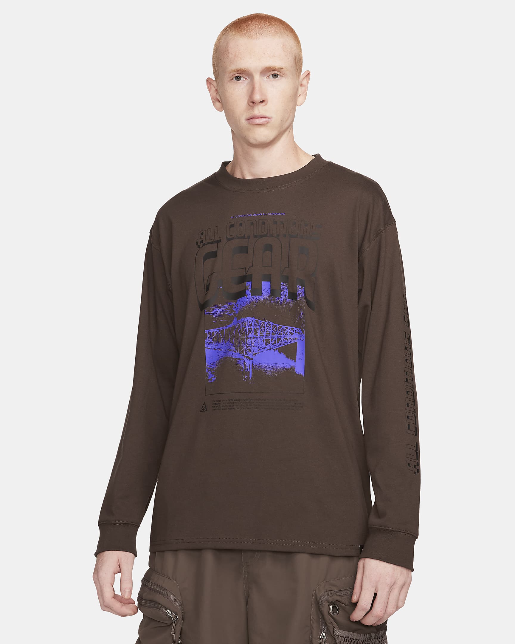 Playera de manga larga para hombre Nike ACG - Marrón barroco