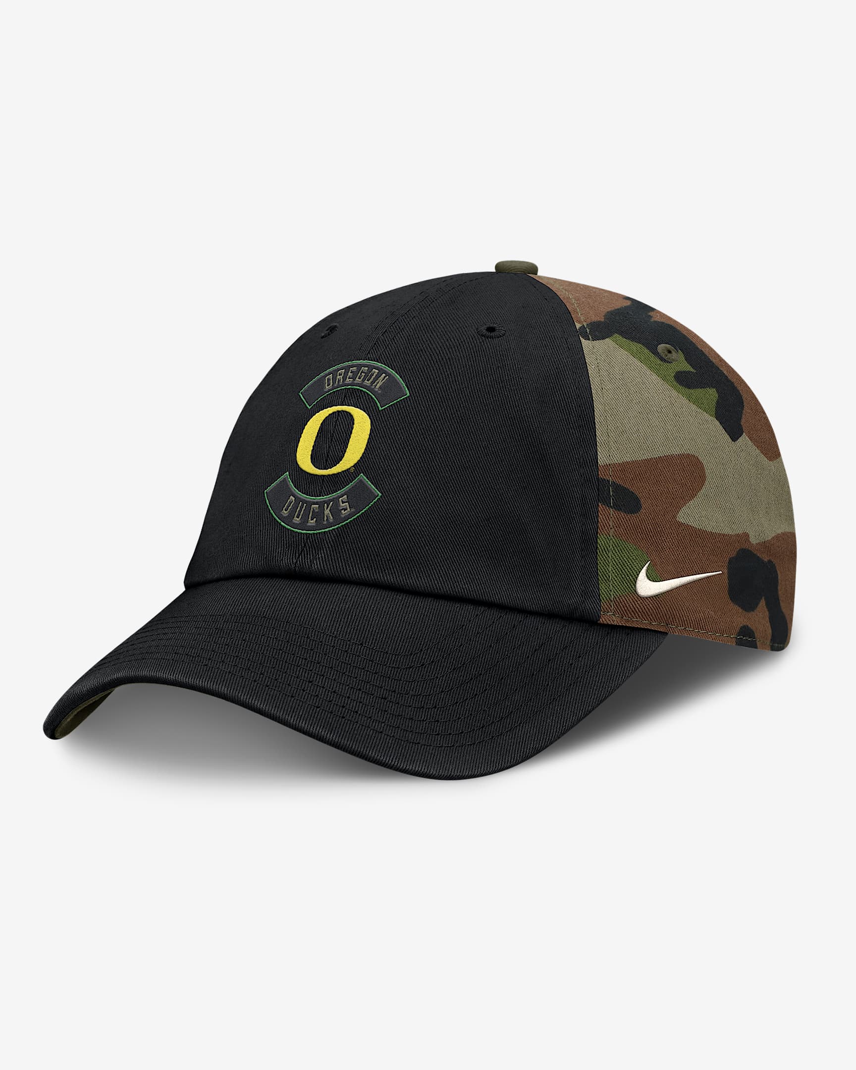 Oregon 2025 Military Appreciation Club Men's Nike College Adjustable Hat - Camo Green