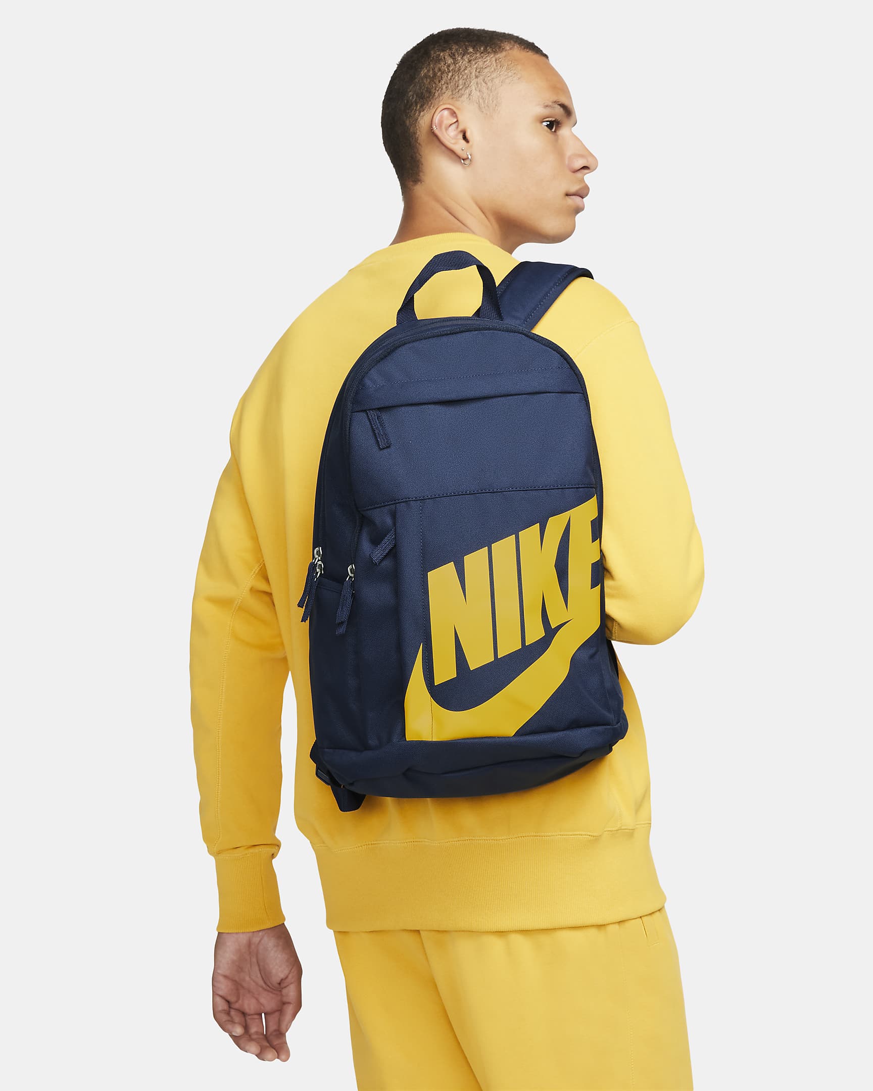 Nike Backpack (21L) - Midnight Navy/Midnight Navy/Pollen