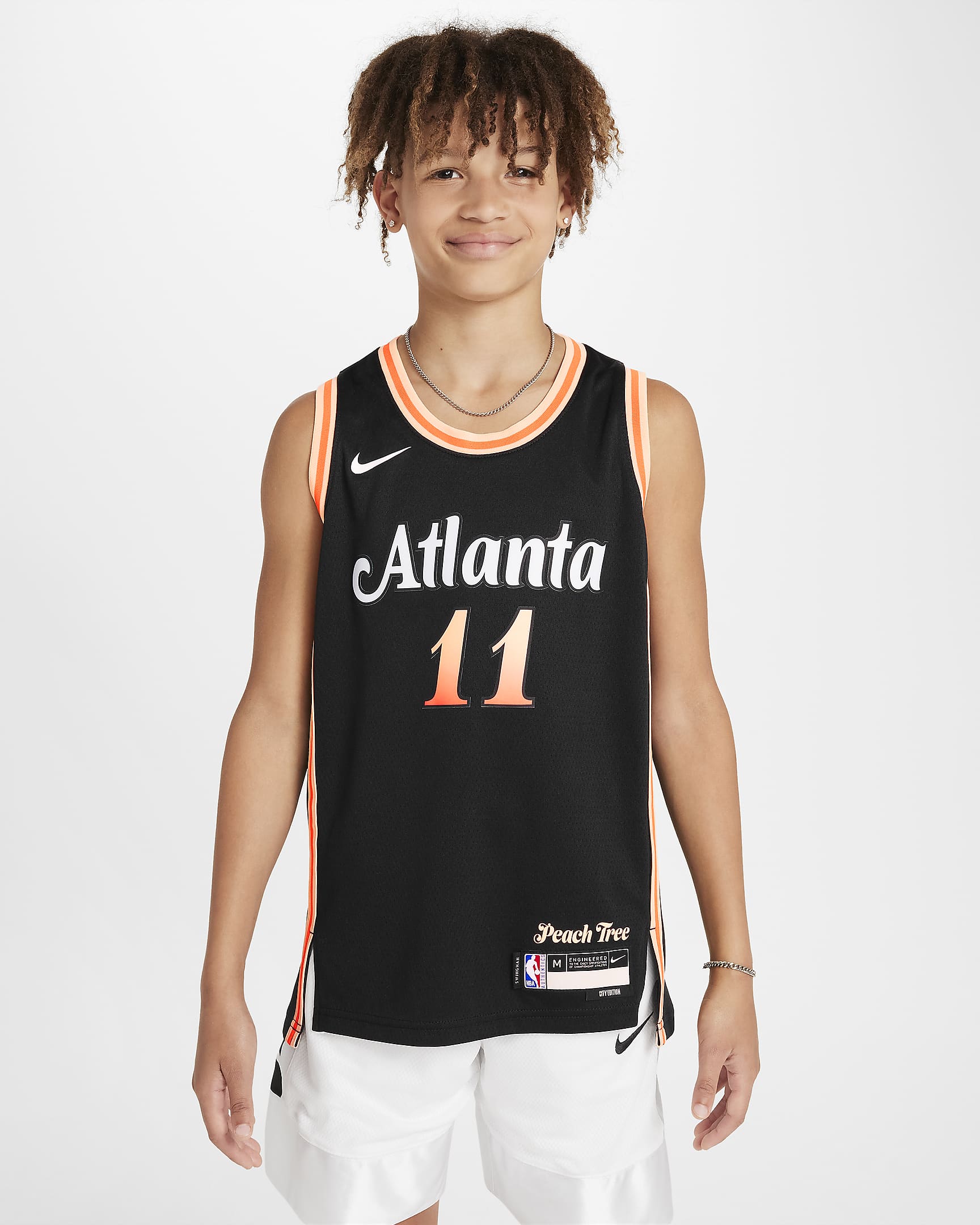 Trae Young Atlanta Hawks City Edition Nike Dri-FIT NBA Swingman Jersey för ungdom - Svart