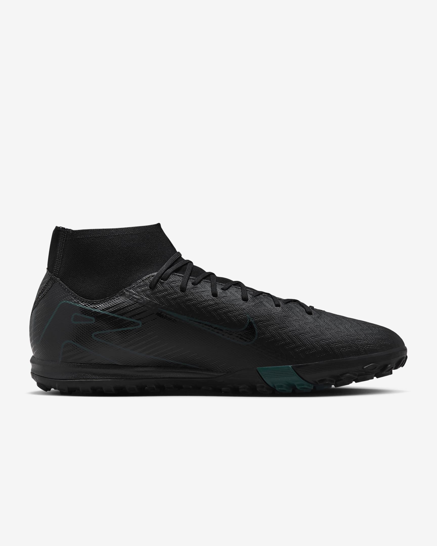 Nike Mercurial Superfly 10 Academy TF High-Top Football Shoes - Black/Deep Jungle/Black