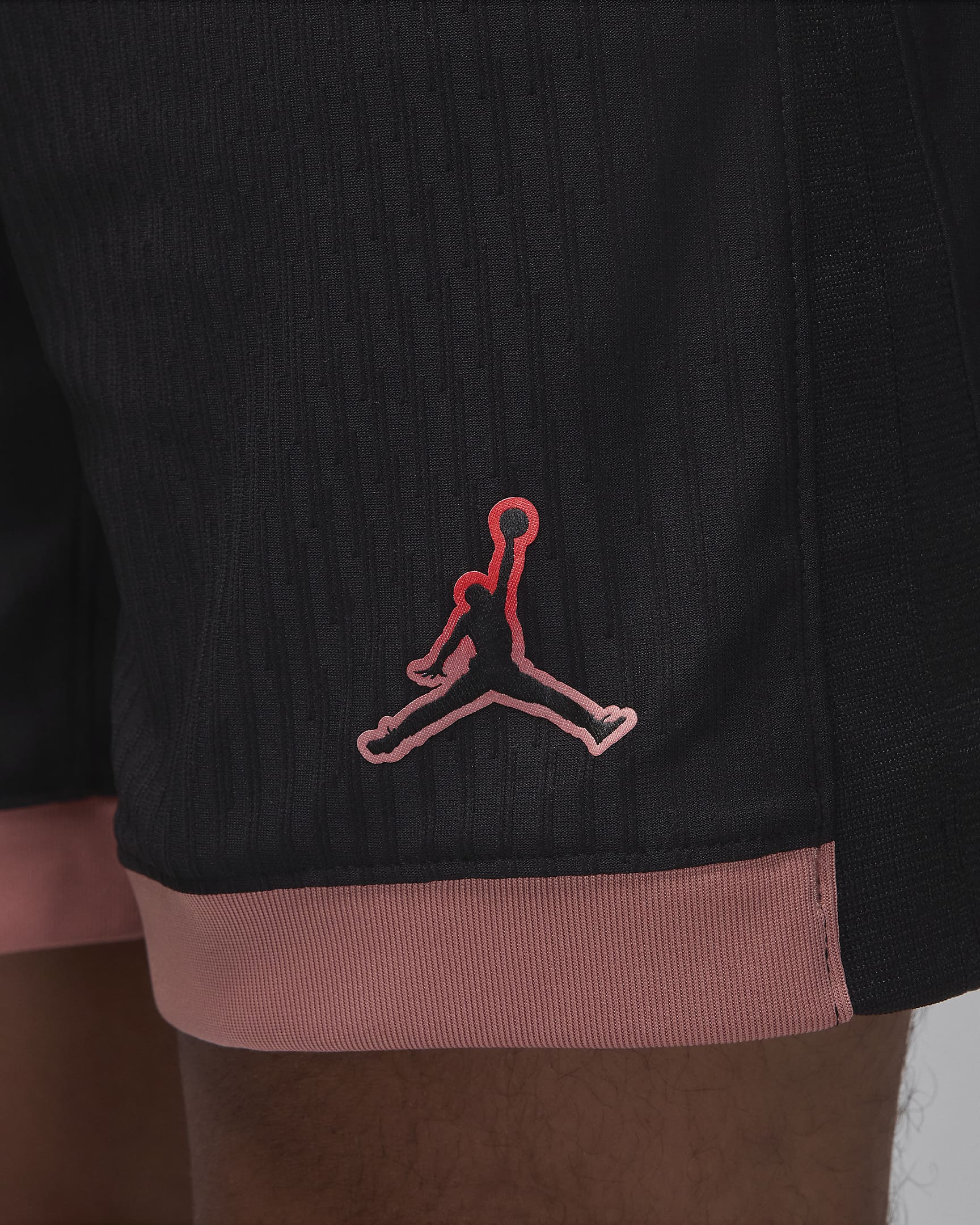 Męskie spodenki piłkarskie Jordan Dri-FIT ADV Authentic Paris Saint-Germain Match 2024/25 (wersja trzecia) - Czerń/Rust Pink/Rust Pink