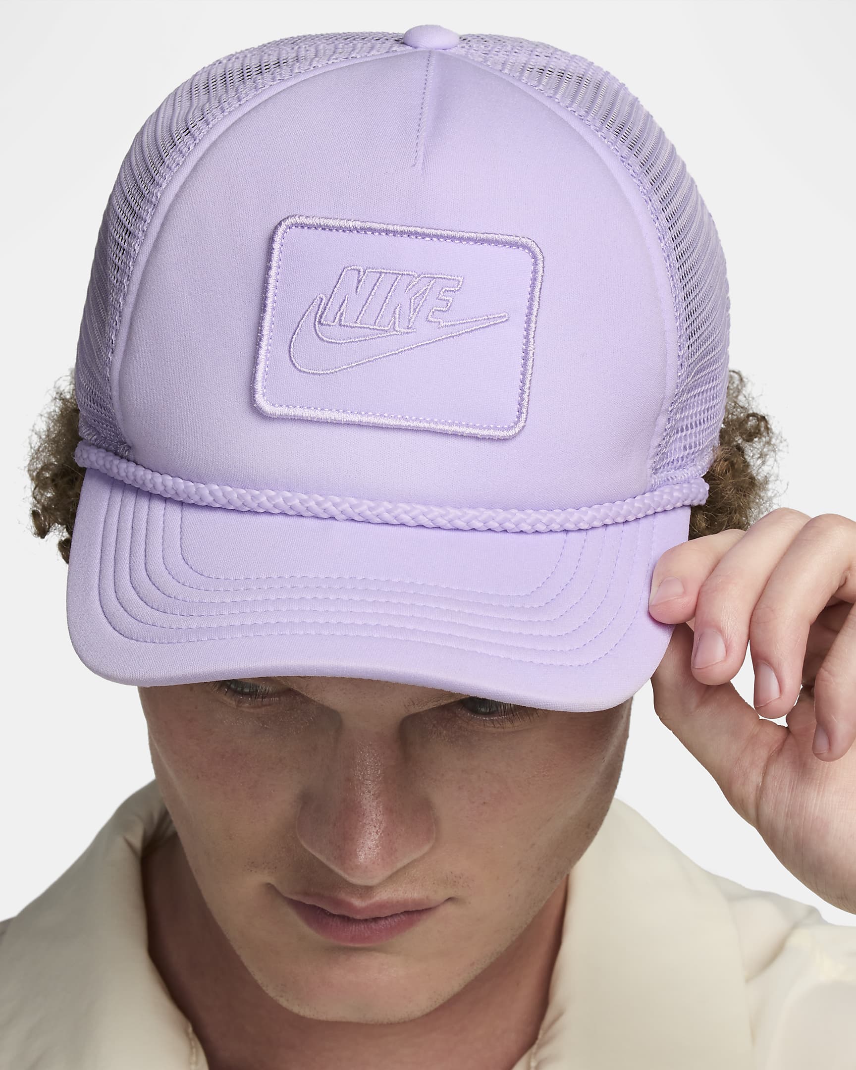 หมวกทรัคเกอร์มีโครง Nike Dri-FIT Rise - Lilac Bloom/Lilac Bloom/Lilac Bloom