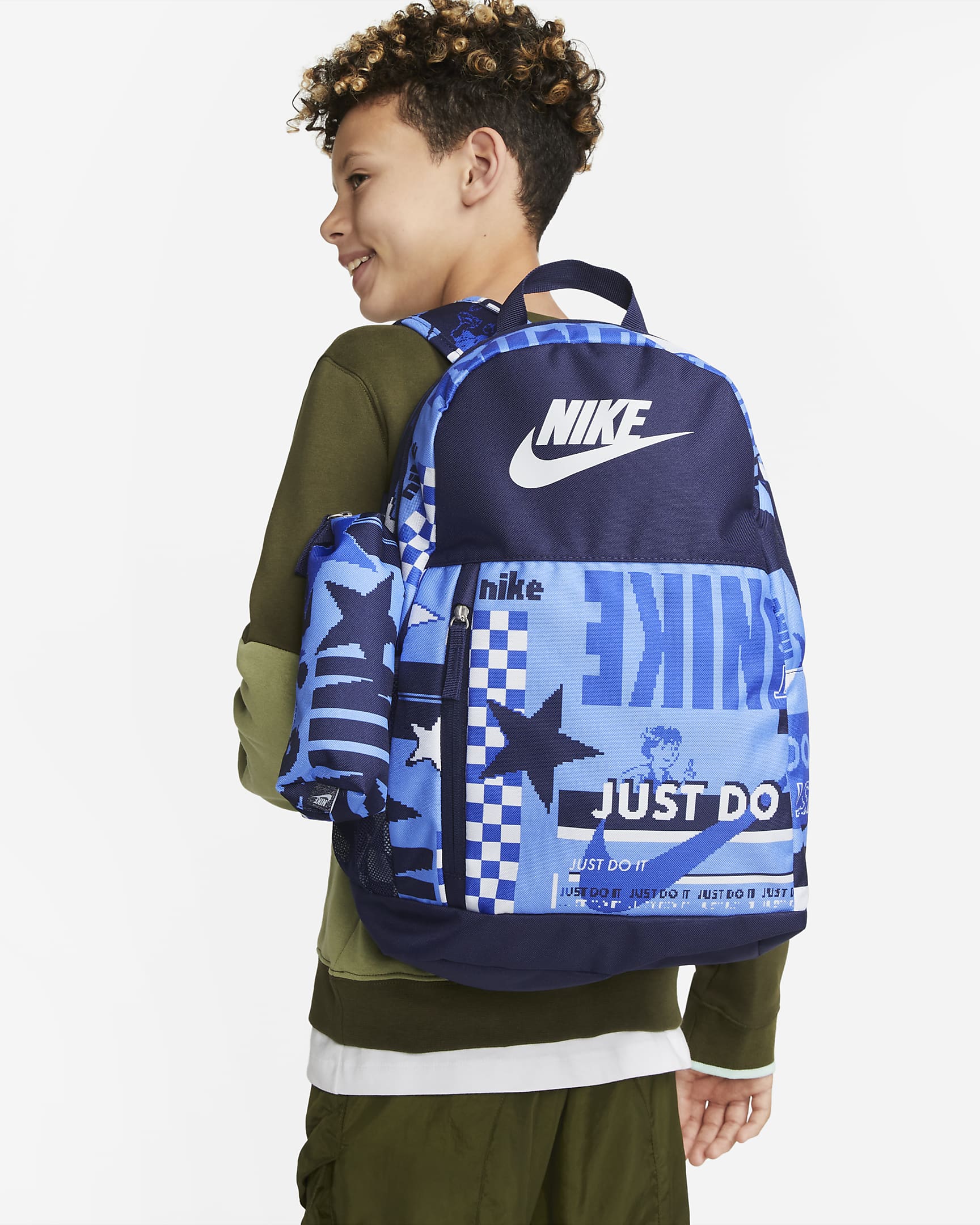 Nike Kids' Backpack (20L) - Midnight Navy/Midnight Navy/Pure Platinum