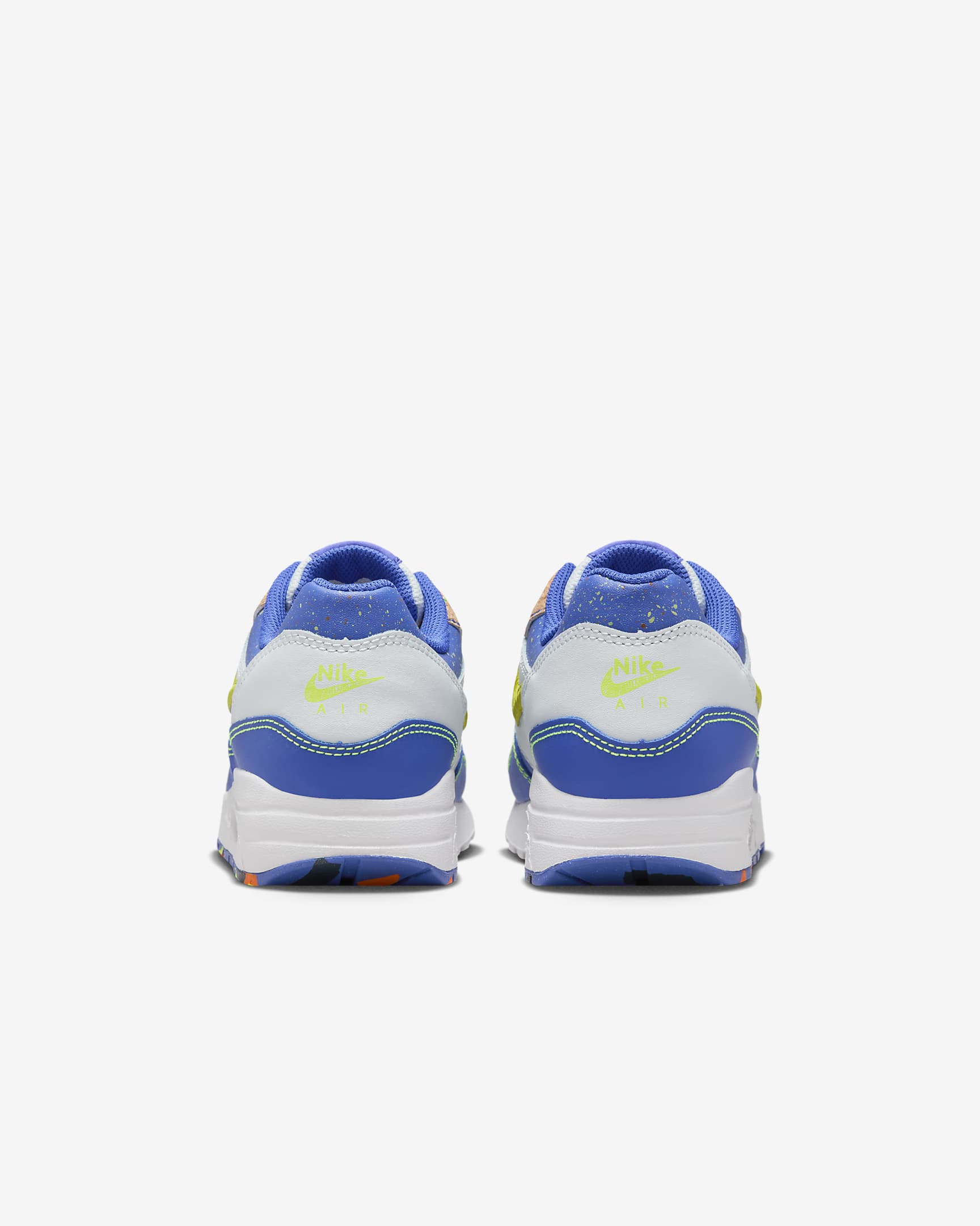 Tenis para niños grandes Nike Air Max 1 - Azul astronómico/Polvo fotón/Naranja total/Volt