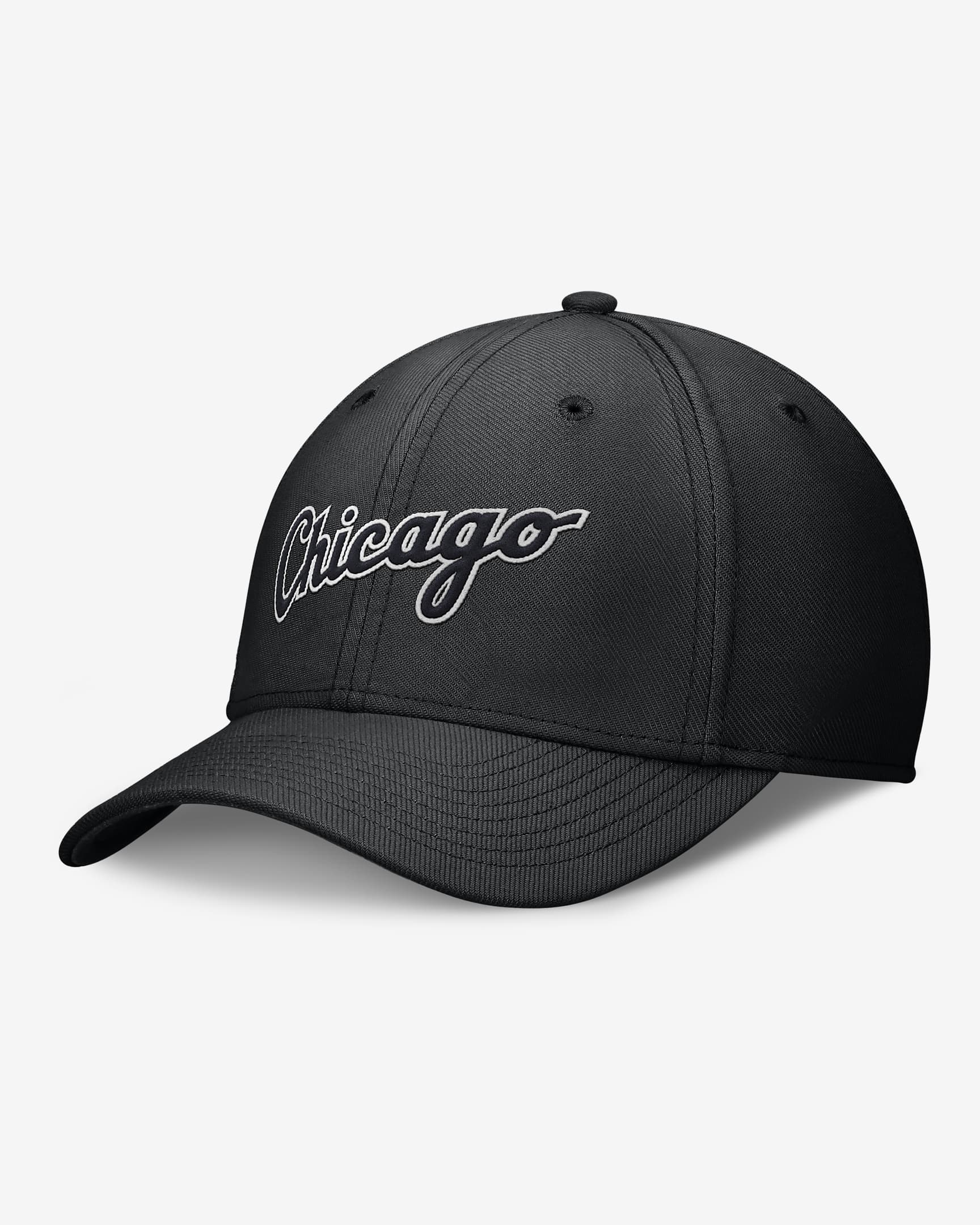 Gorra Nike Dri-FIT de la MLB para hombre Chicago White Sox Evergreen Swoosh - Negro