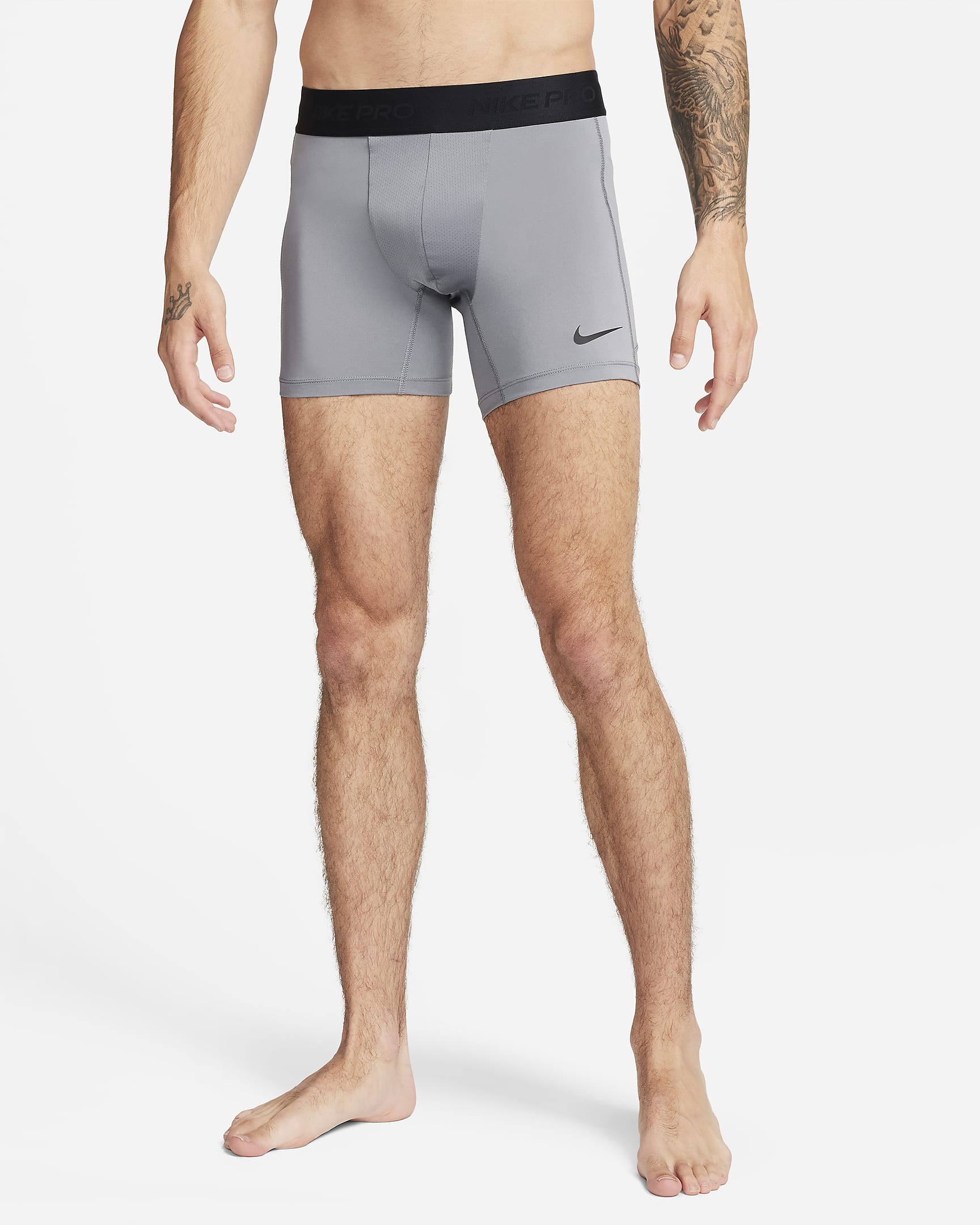 Nike Pro Men's Dri-FIT Brief Shorts - Smoke Grey/Black