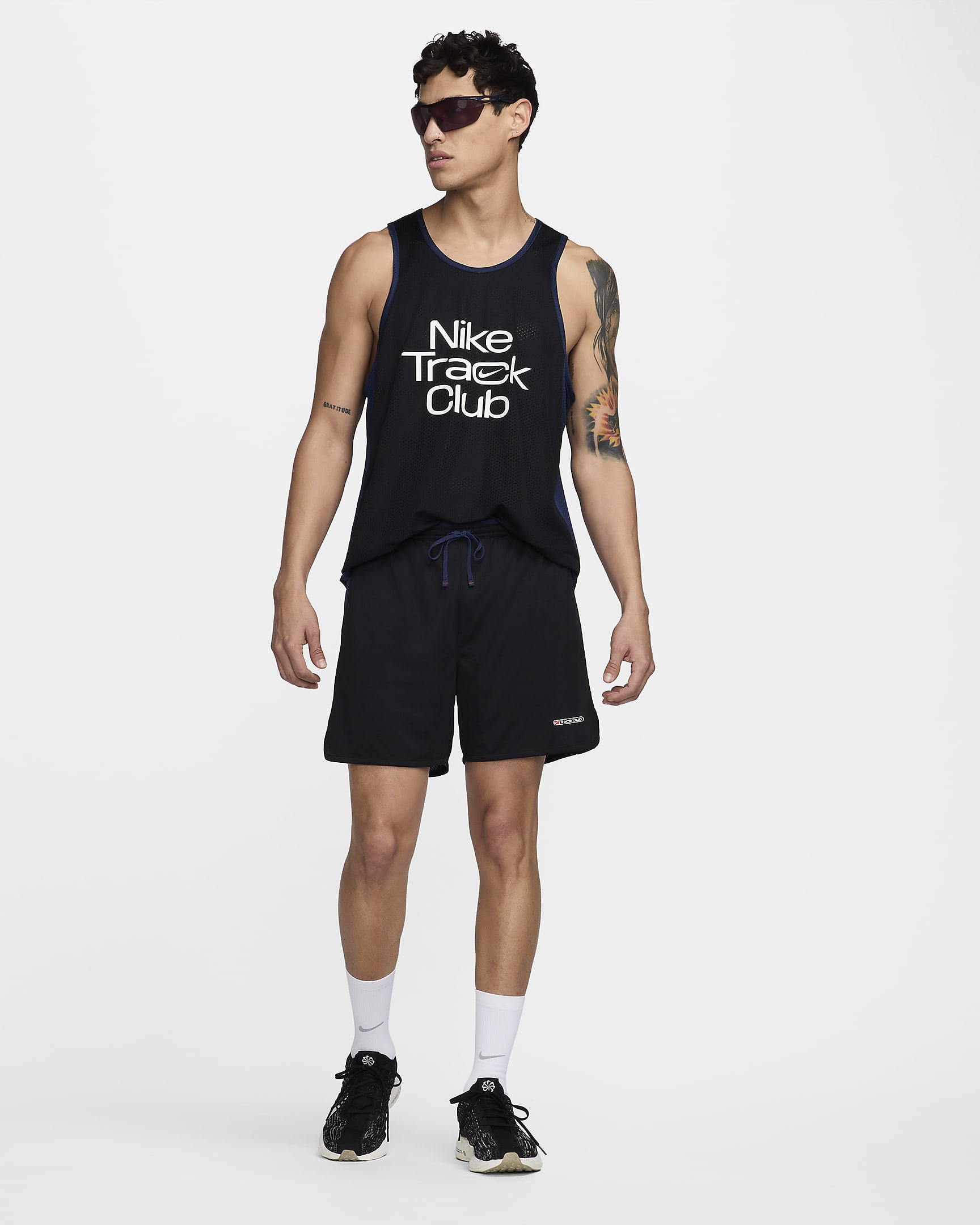 Nike Track Club Pantalons curts de running Dri-FIT de 13 cm amb eslip incorporat - Home - Negre/Midnight Navy/Summit White