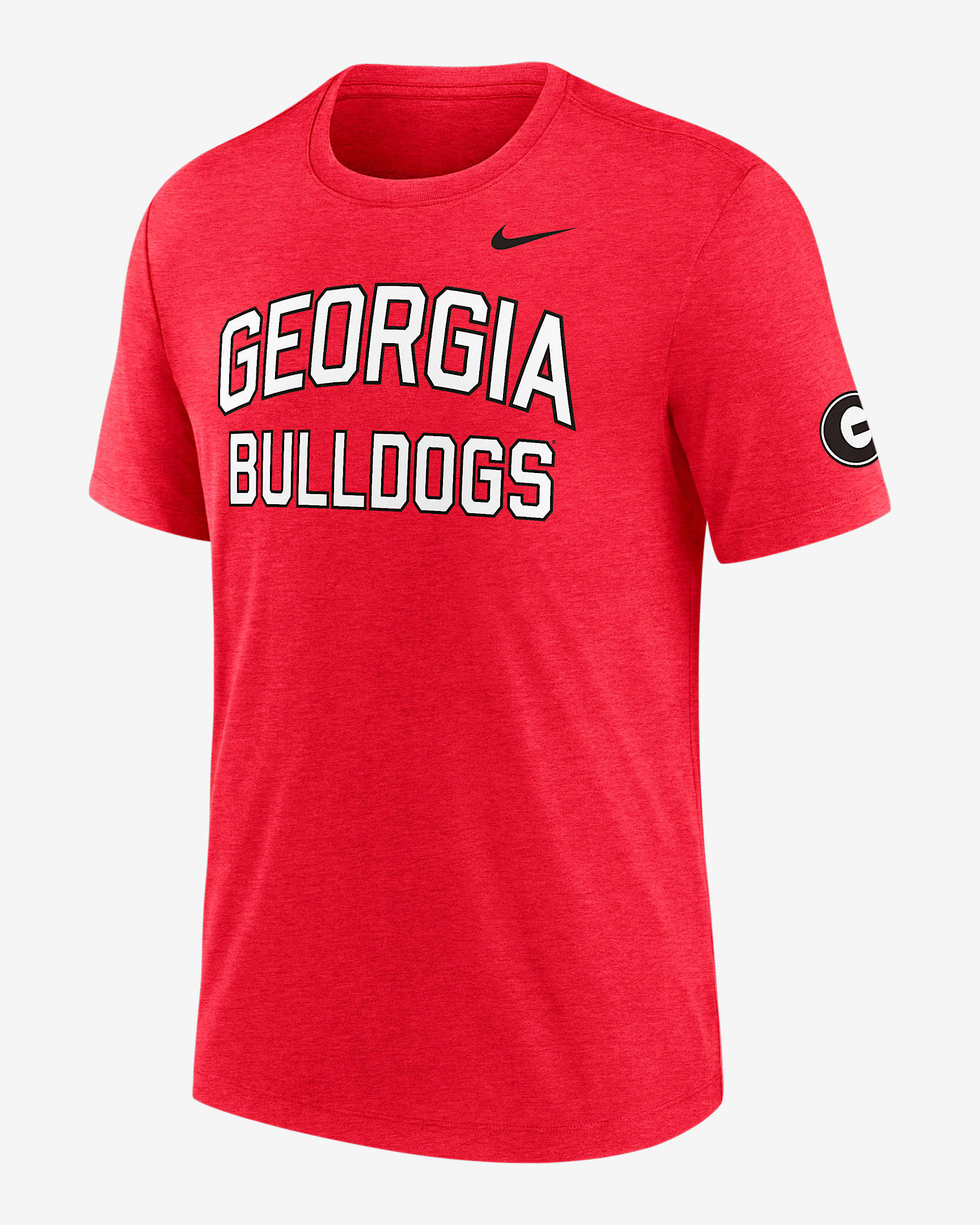 Georgia Campus Collegiate Block Men's Nike College T-Shirt - Red Heather