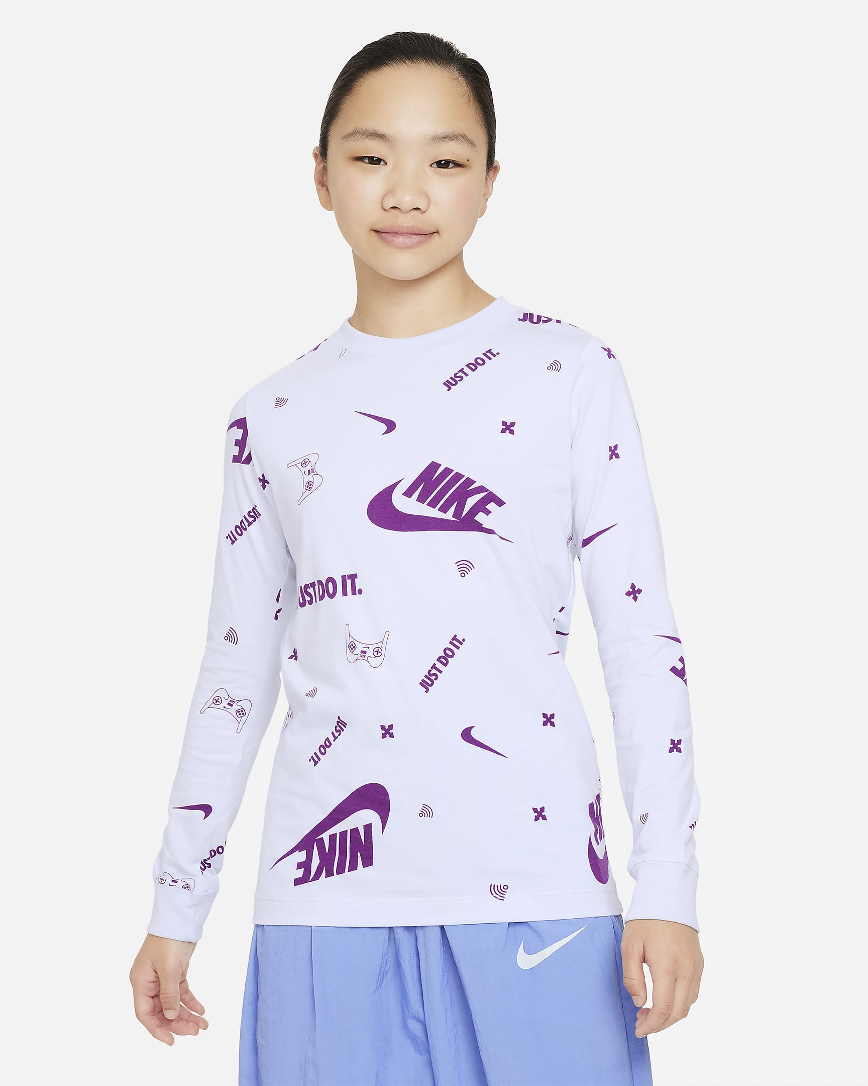 Playera de manga larga para niños grandes Nike Sportswear. Nike.com