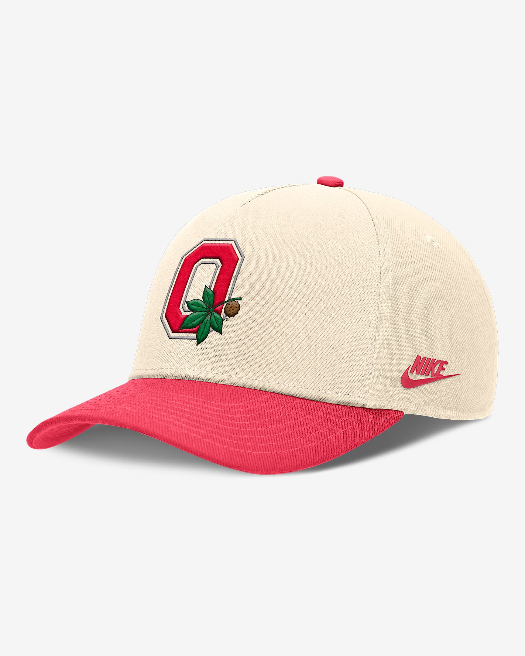 Ohio State Primetime Rise Academic Men's Nike Dri-FIT College Adjustable Hat - Natural