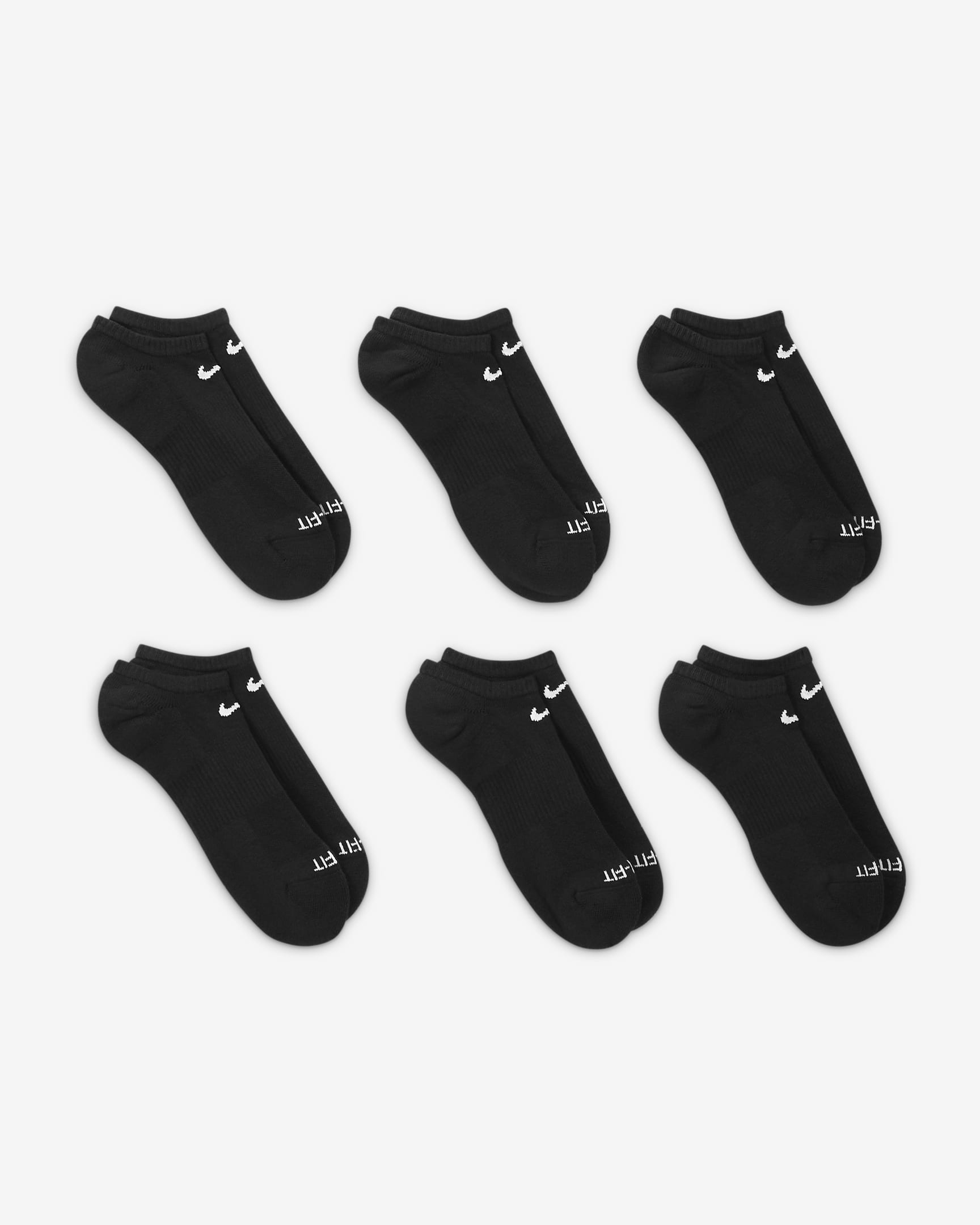 Nike Everyday Plus Cushioned Training NoShow Socks (6 Pairs). Nike DK