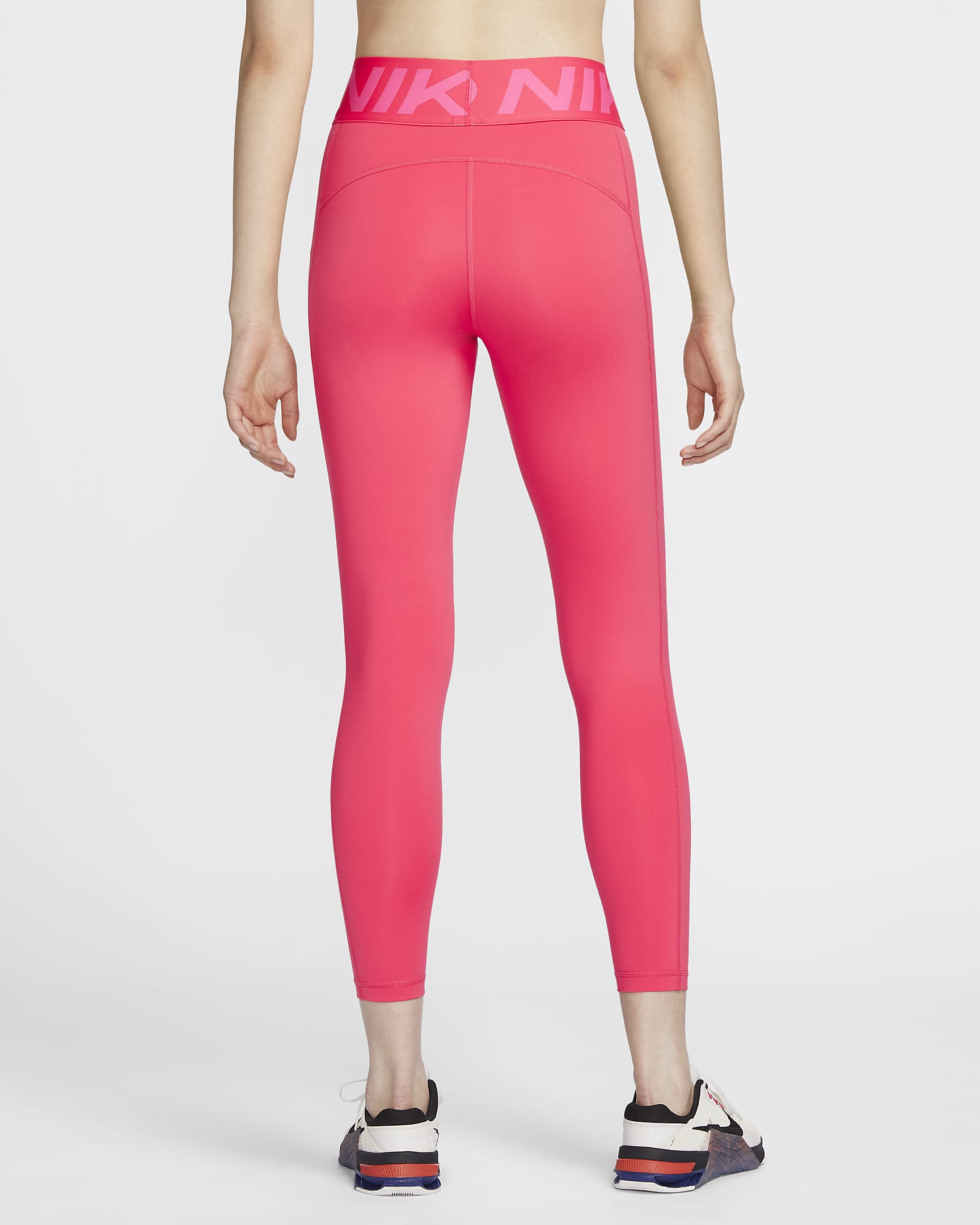 Nike Pro Sculpt Women's High-Waisted Full-Length Leggings - Aster Pink/White