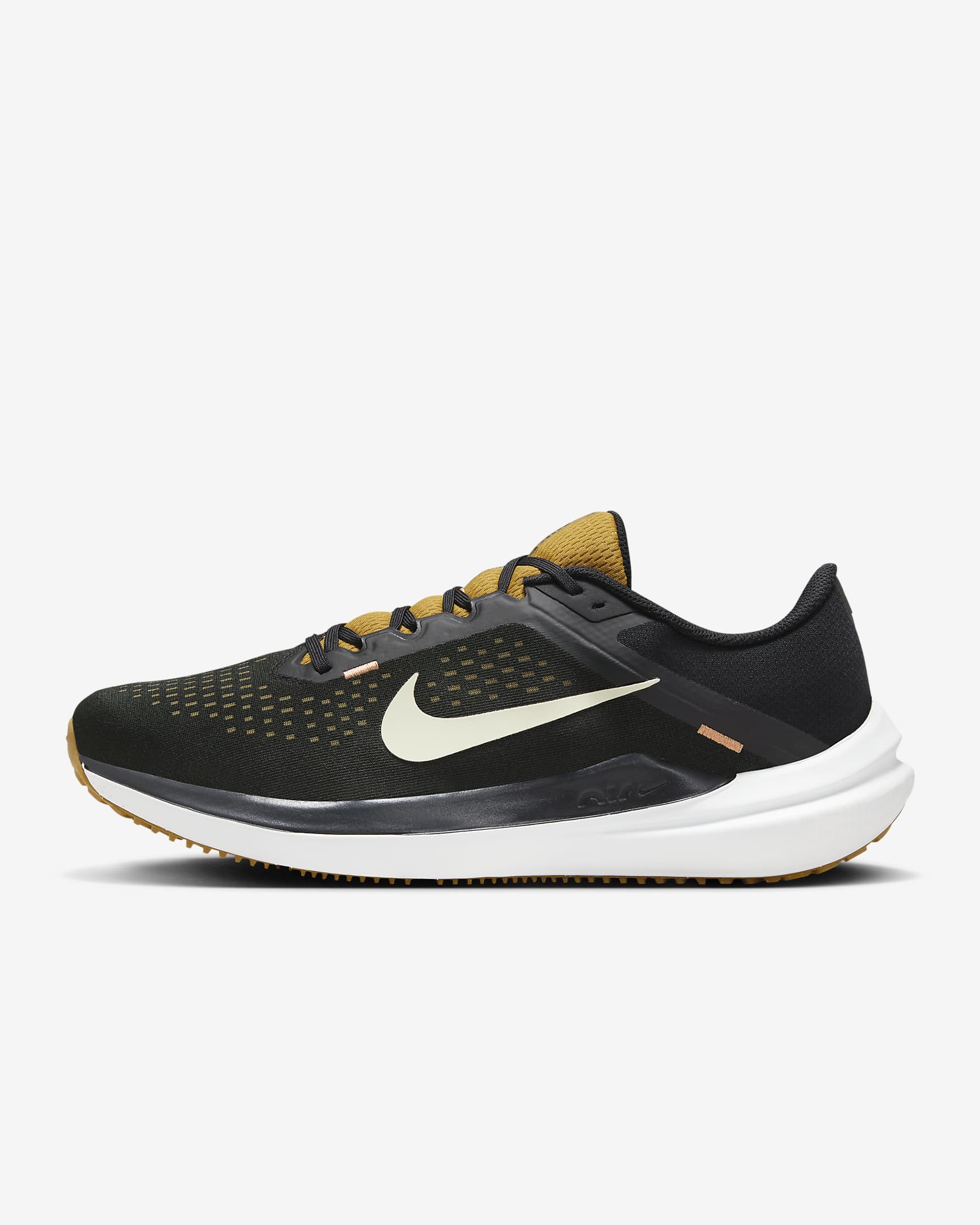 Nike Winflo 10 Men's Road Running Shoes - Black/Bronzine/Amber Brown/Olive Aura