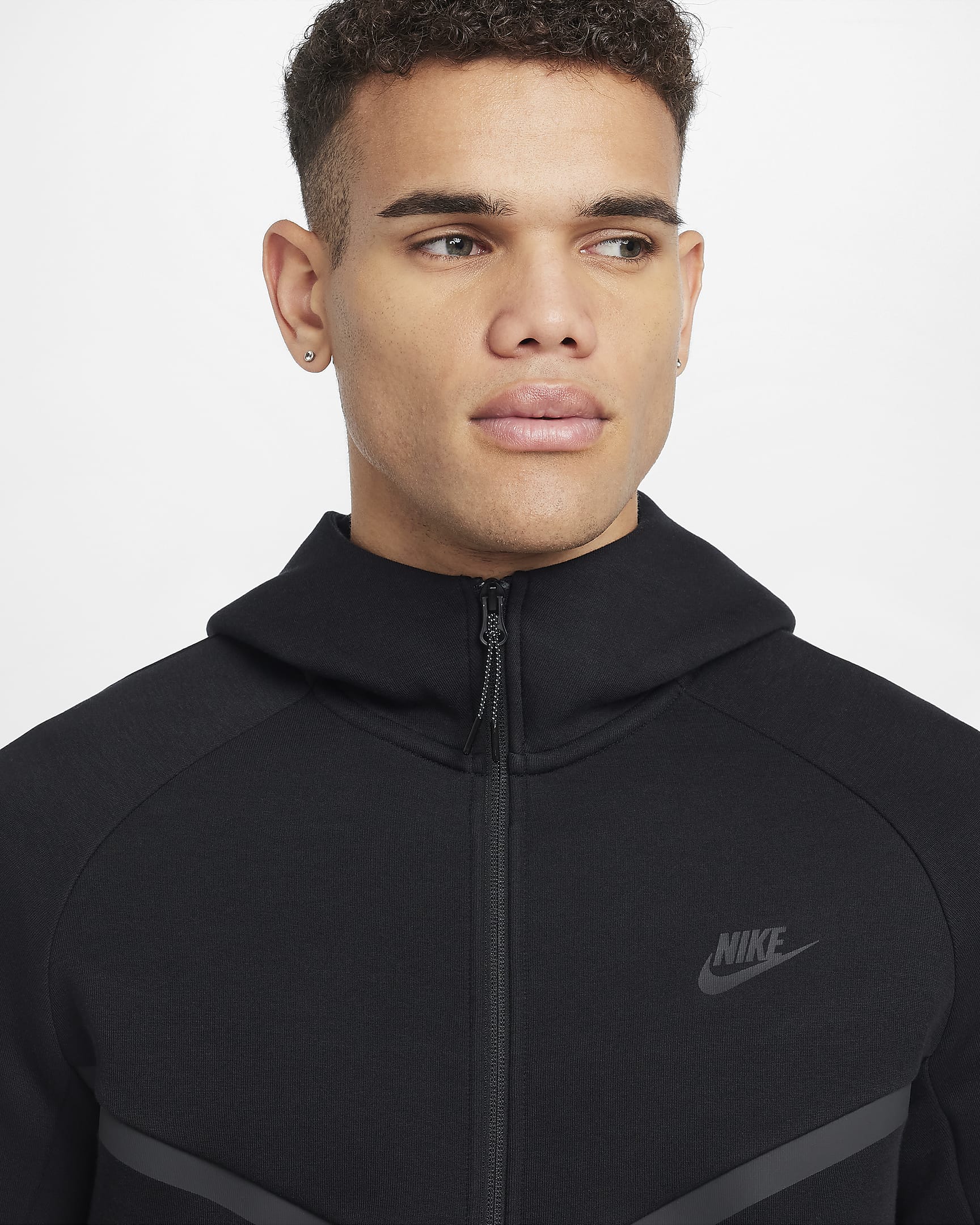 Nike Tech Dessuadora amb caputxa i cremallera completa Windrunner - Home - Negre/Negre