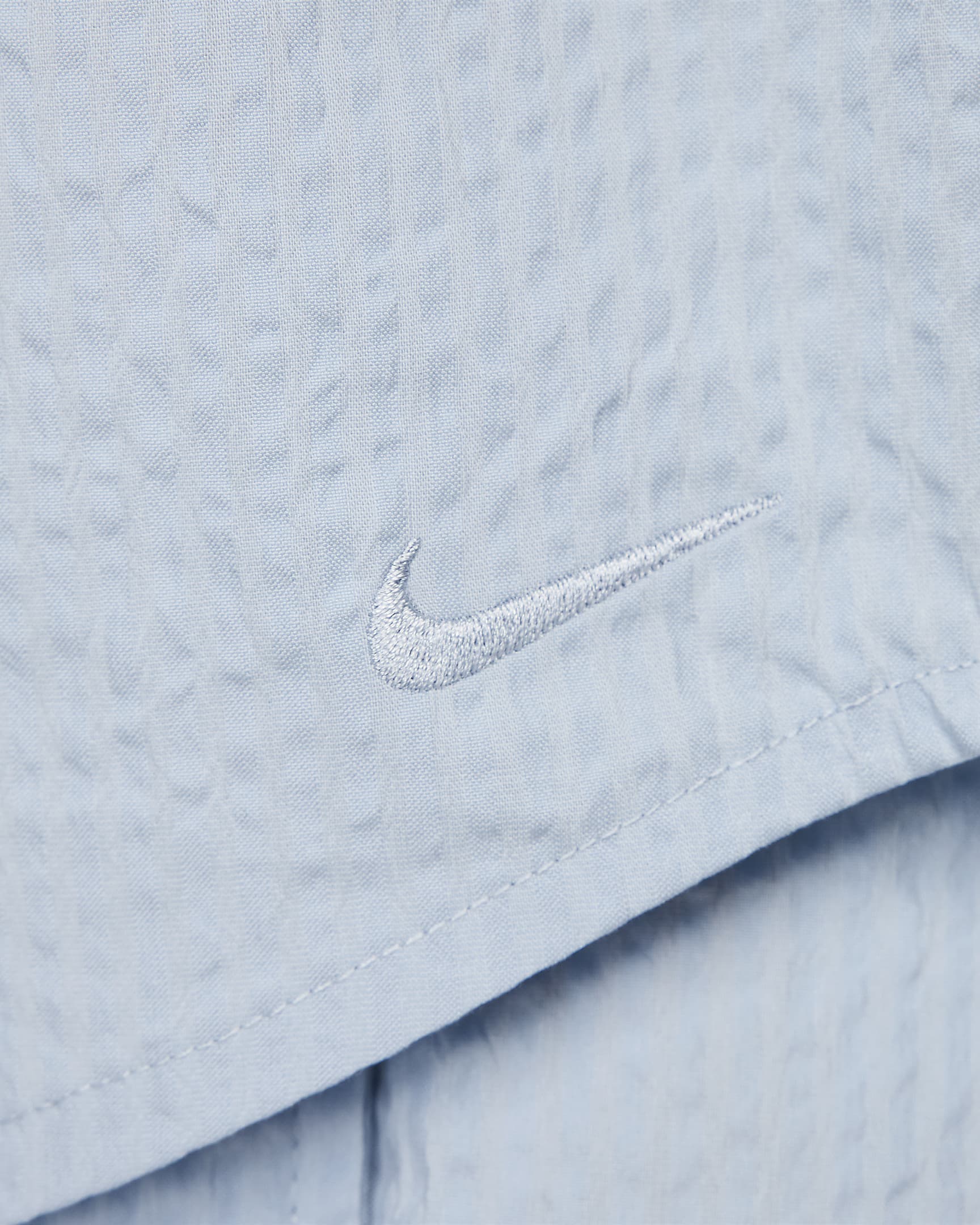 Nike Life Men's Short-Sleeve Seersucker Button-Down Shirt - Light Armoury Blue/Light Armoury Blue