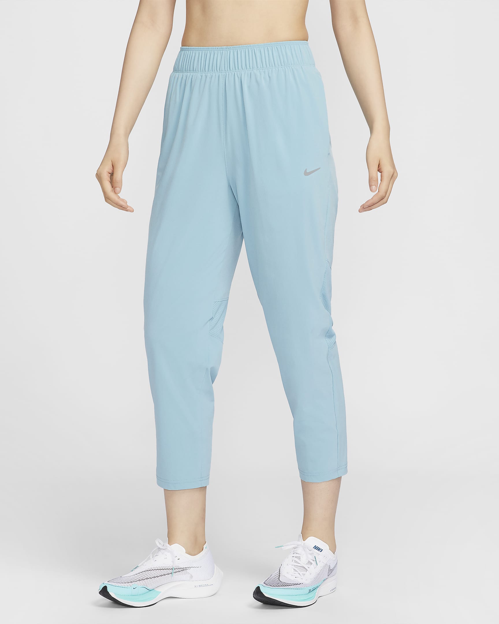 กางเกงวิ่งขายาวเอวปานกลาง 7/8 ส่วนผู้หญิง Nike Dri-FIT Fast - Denim Turquoise