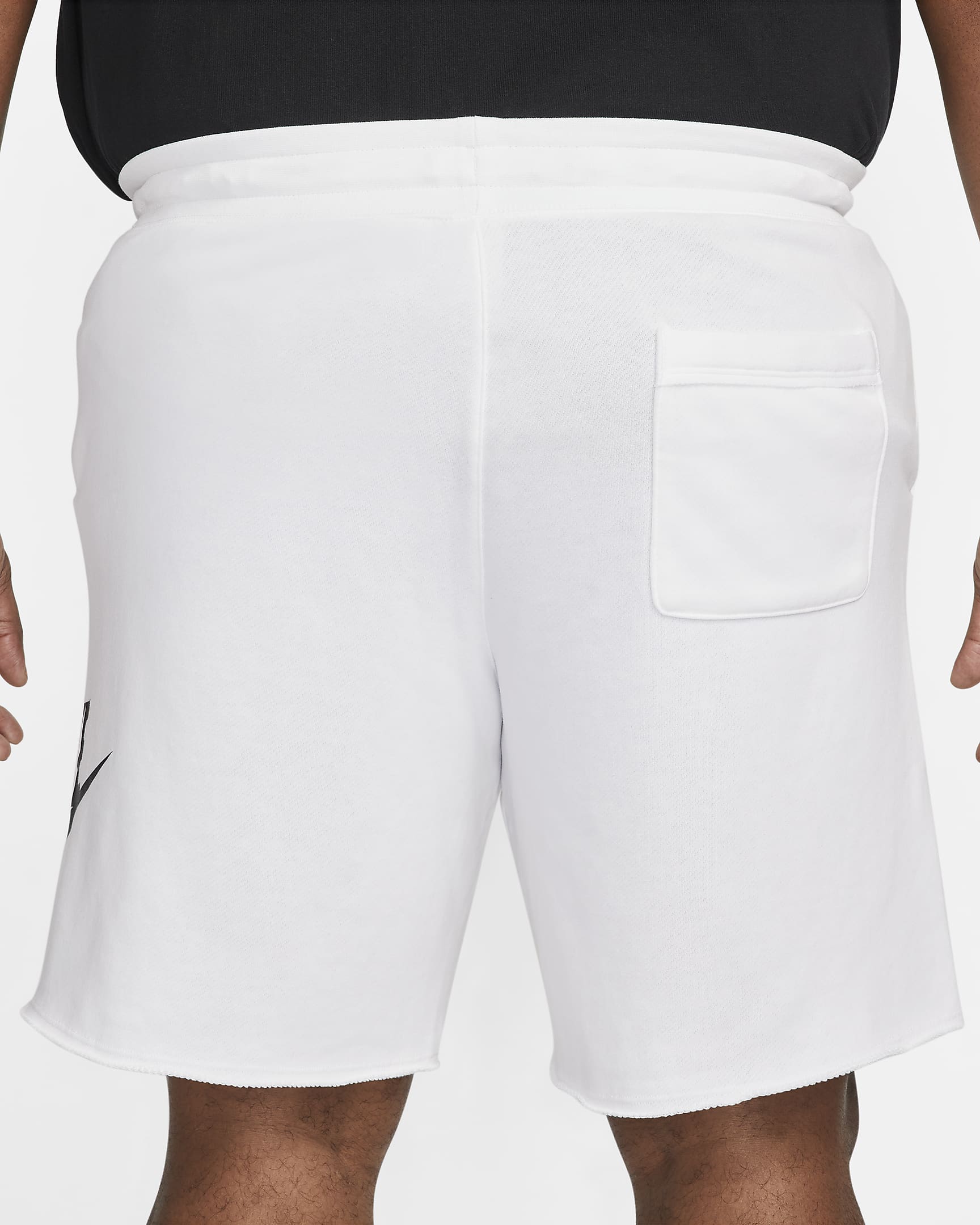 Short en molleton Nike Club Alumni pour homme - Blanc/Blanc/Noir