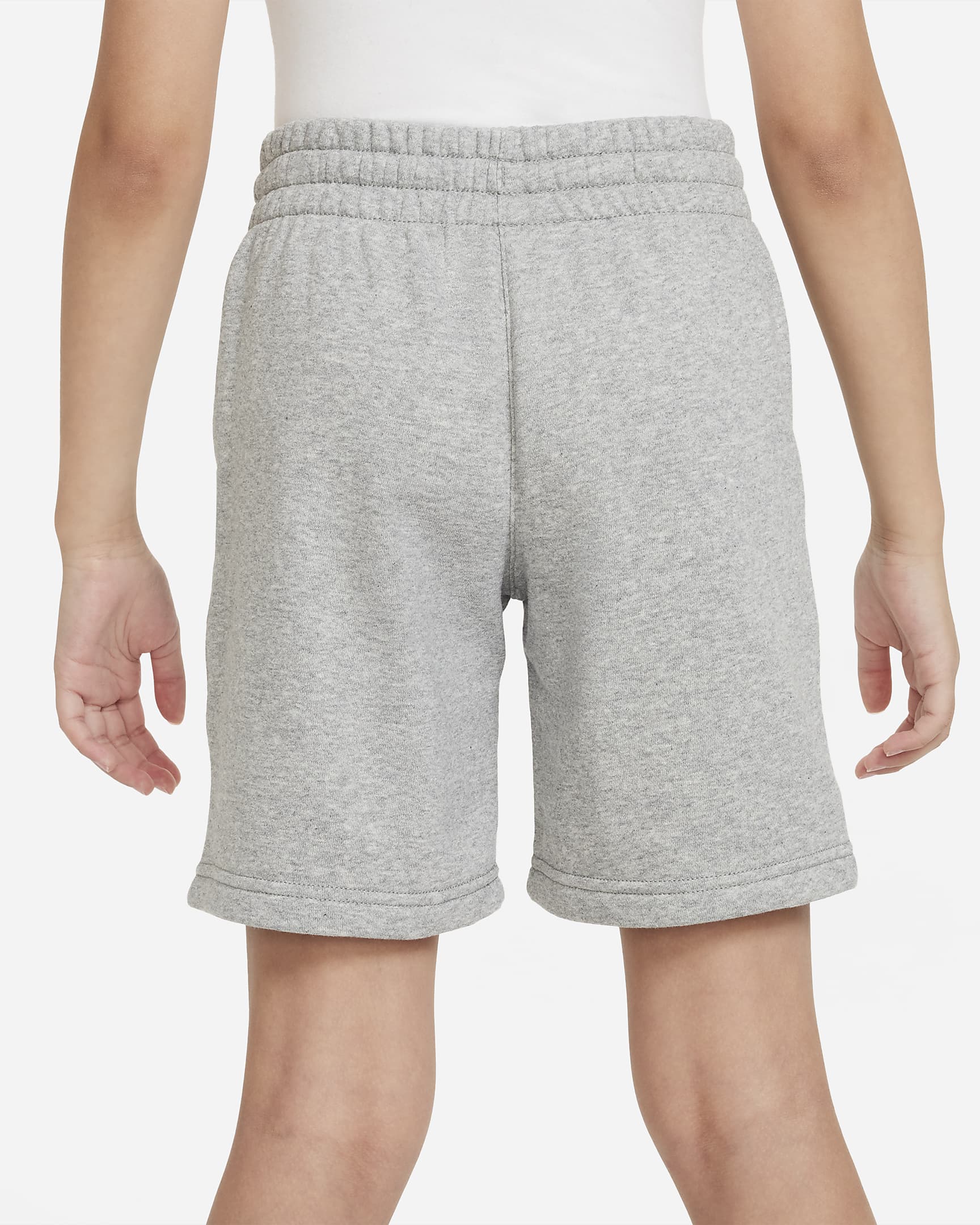 Nike Sportswear Club Fleece Older Kids' French Terry Shorts - Dark Grey Heather/Base Grey/White