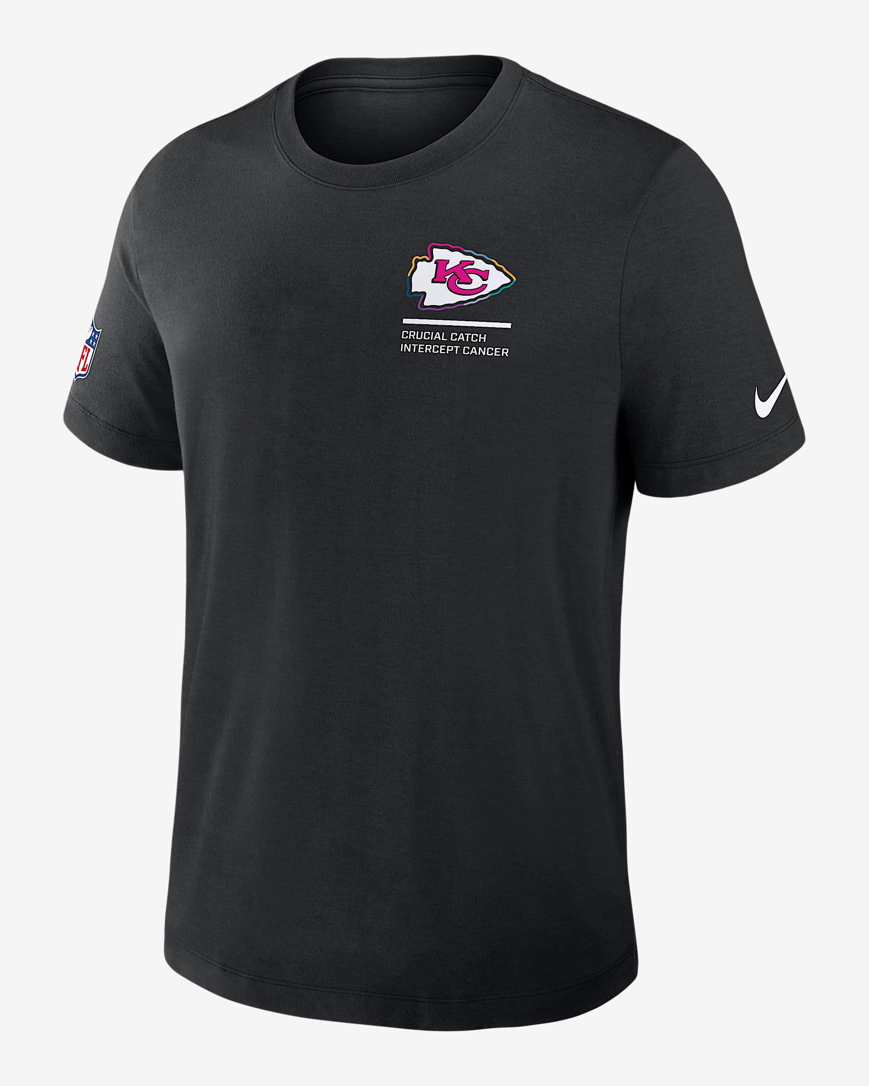 Kansas City Chiefs Crucial Catch Men's Nike Dri-FIT NFL T-Shirt - Black