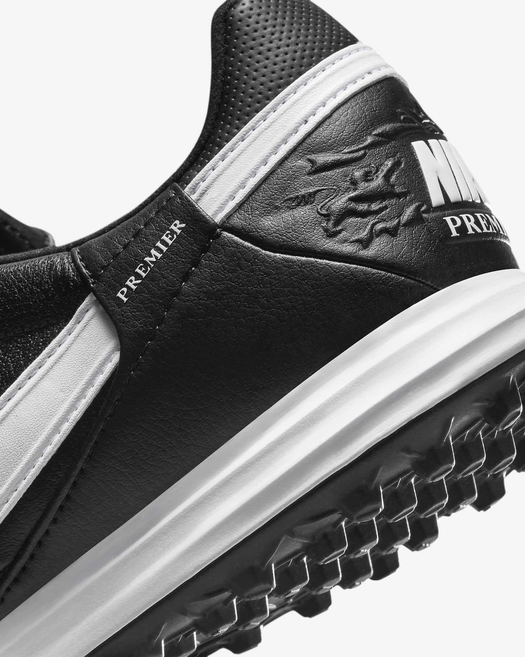 Nike Premier 3 TF Low-Top Football Shoes - Black/White