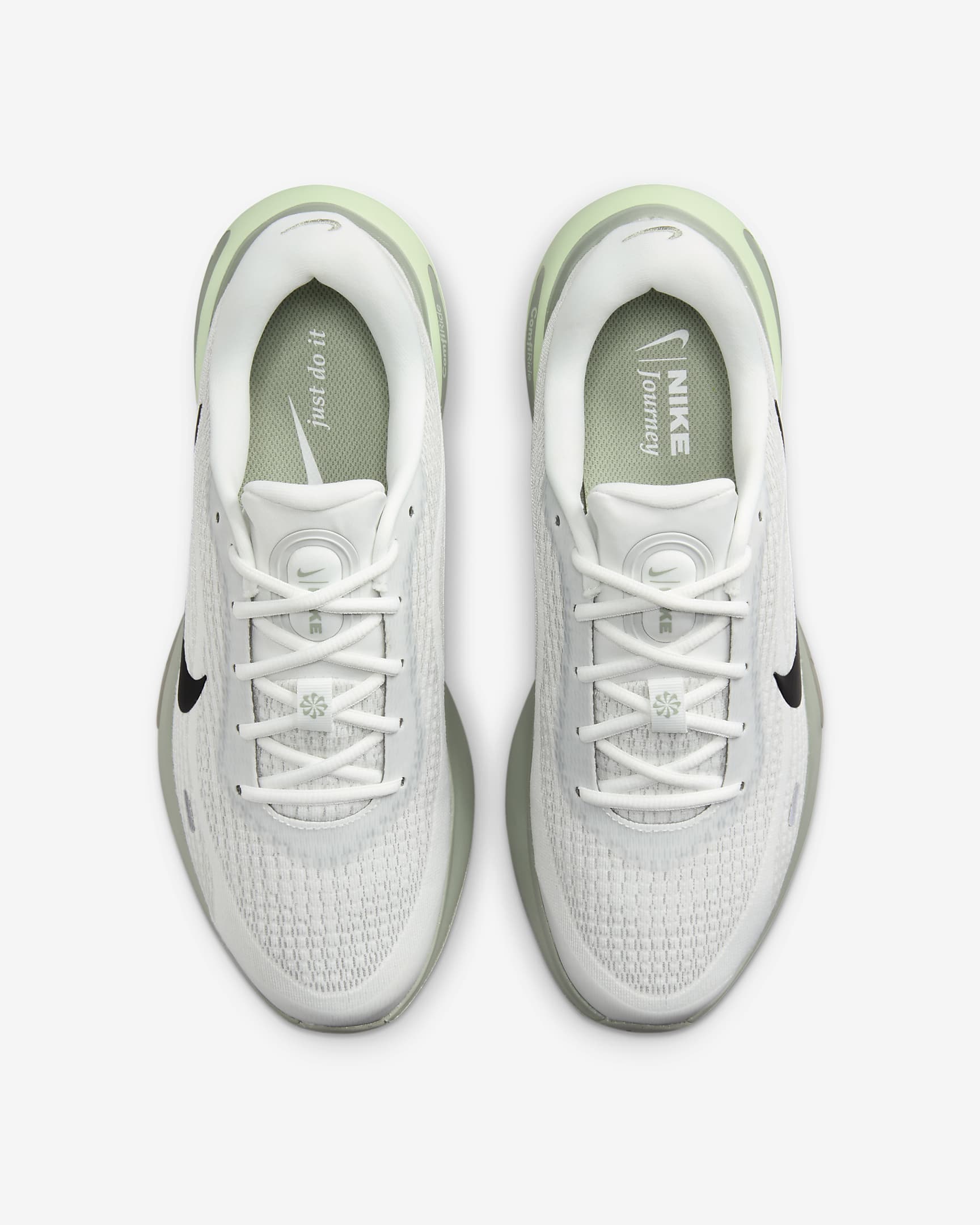 Nike Journey Run hardloopschoenen voor heren (straat) - Summit White/Jade Horizon/Dark Stucco/Zwart