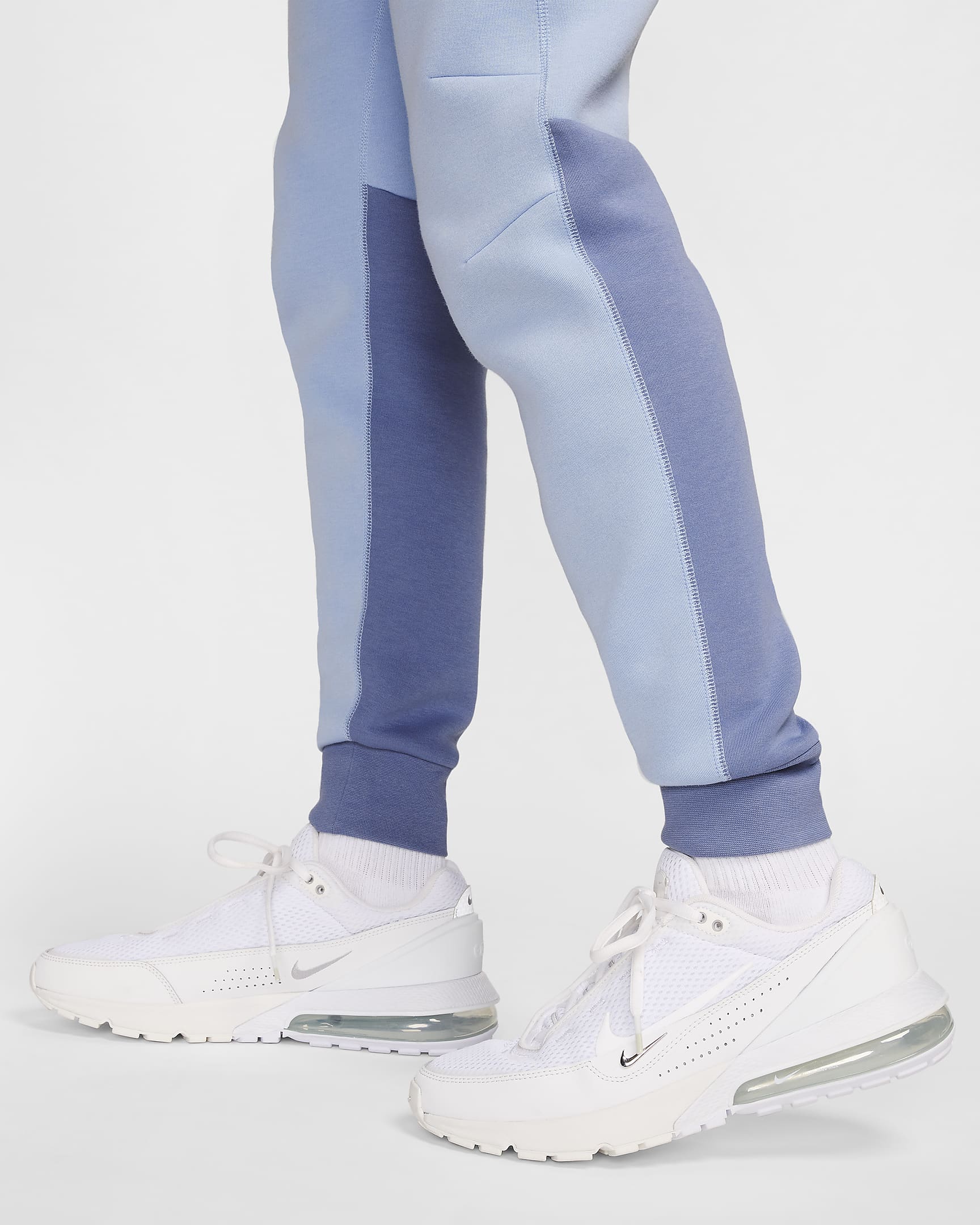 Joggingbyxor Nike Sportswear Tech Fleece för män - Light Armory Blue/Ashen Slate/Vit