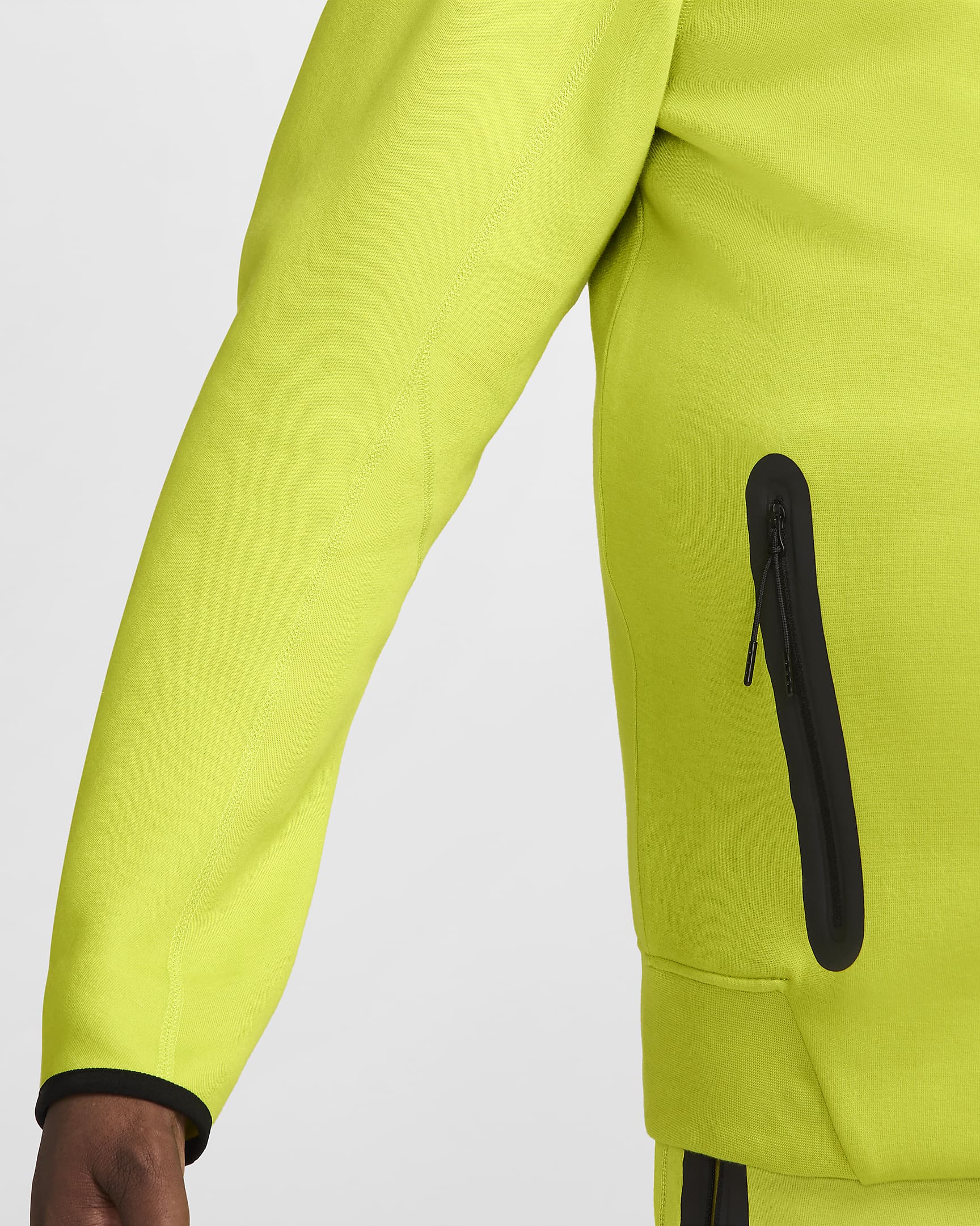 Nike Sportswear Tech Fleece Windrunner Men's Full-Zip Hoodie - Bright Cactus/Black