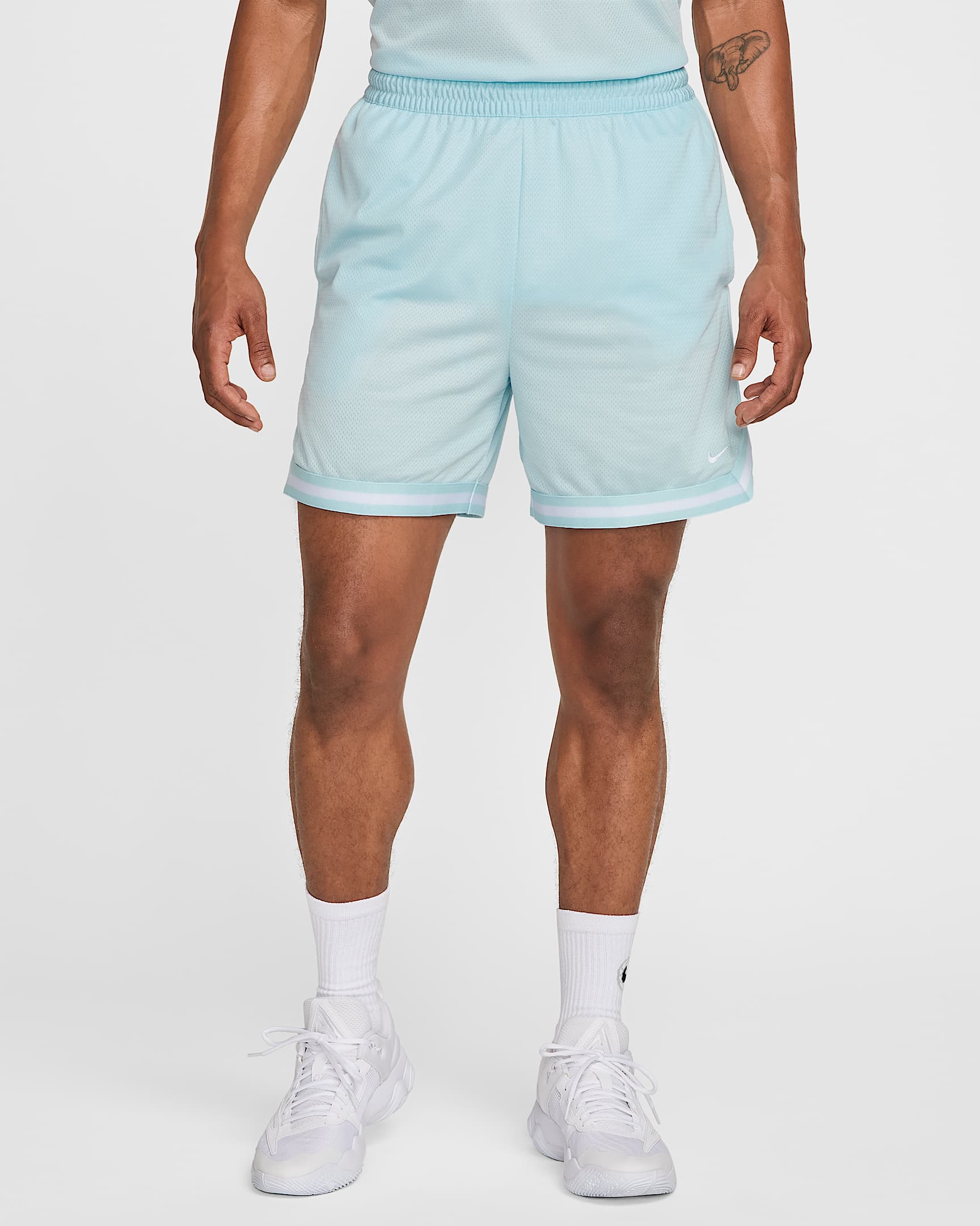 Shorts de básquetbol Dri-FIT de 15 cm para hombre Nike DNA - Azul glacial/Azul glacial/Blanco