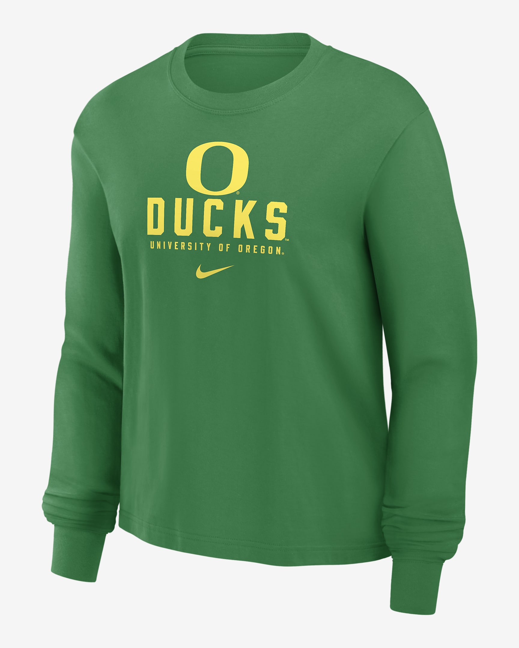 Oregon Ducks Primetime University Boxy Women's Nike College Long-Sleeve T-Shirt - Apple Green