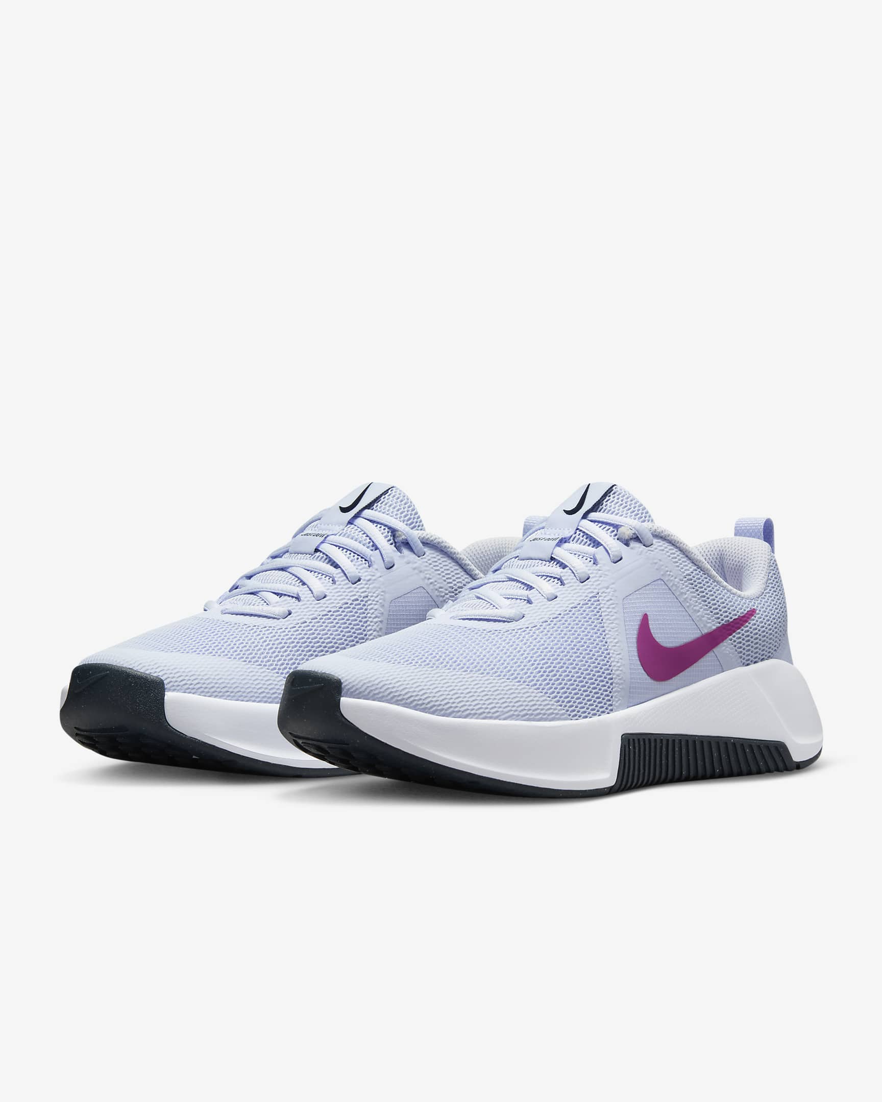 Tenis de entrenamiento para mujer Nike MC Trainer 3 - Gris fútbol/Azul marino militar/Fucsia cálido