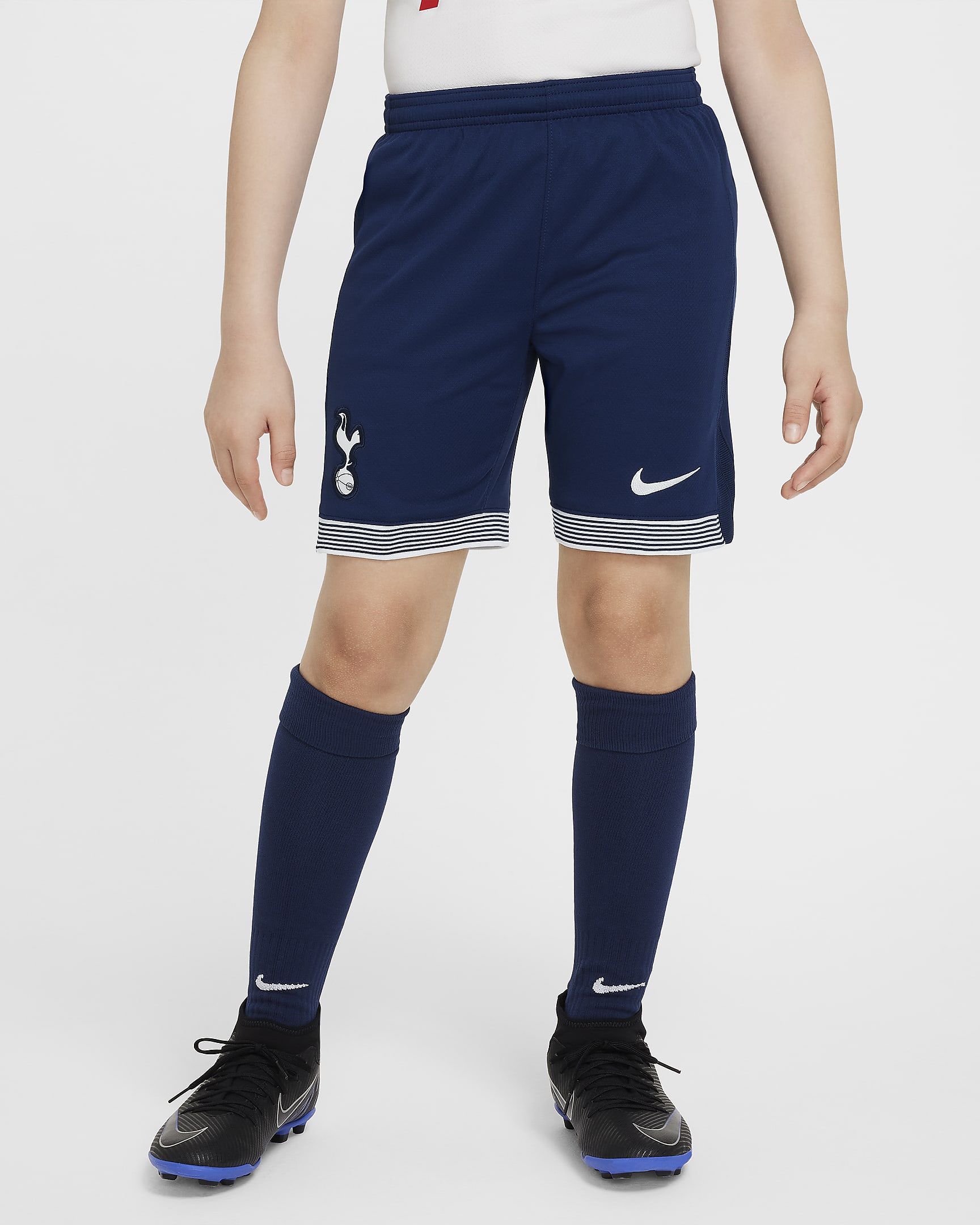 Spodenki piłkarskie dla dużych dzieci Nike Dri-FIT Tottenham Hotspur Stadium 2024 (wersja domowa) – replika - Binary Blue/Biel