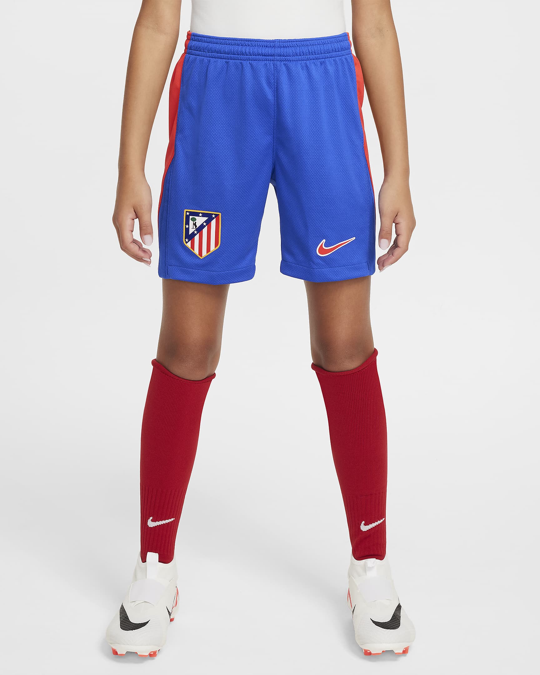 Atlético Madrid 2024/25 Stadium Home Older Kids' Nike Dri-FIT Football Replica Shorts - Hyper Royal/Light Crimson/White