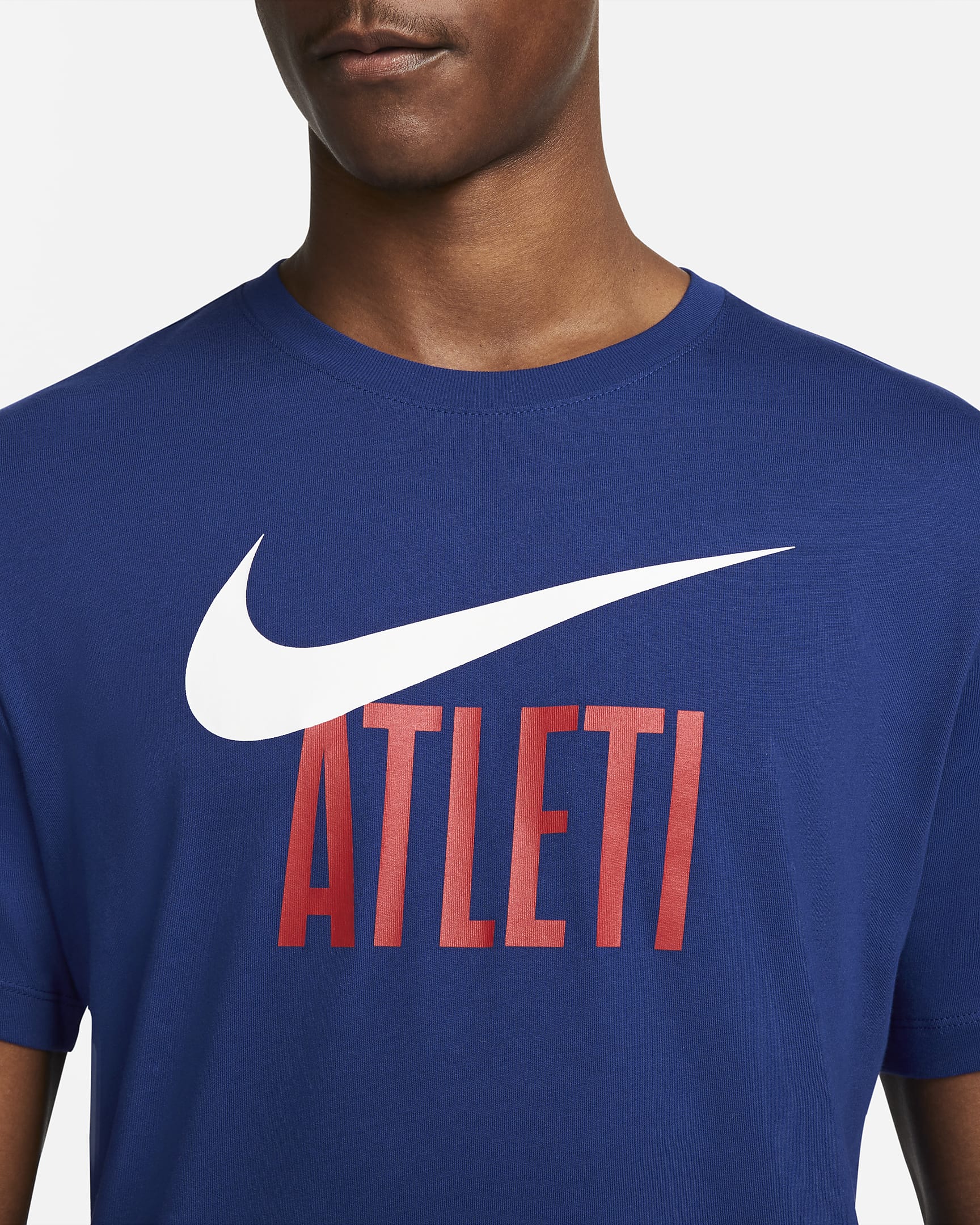 Atlético Madrid Swoosh Men's Soccer T-Shirt - Deep Royal Blue