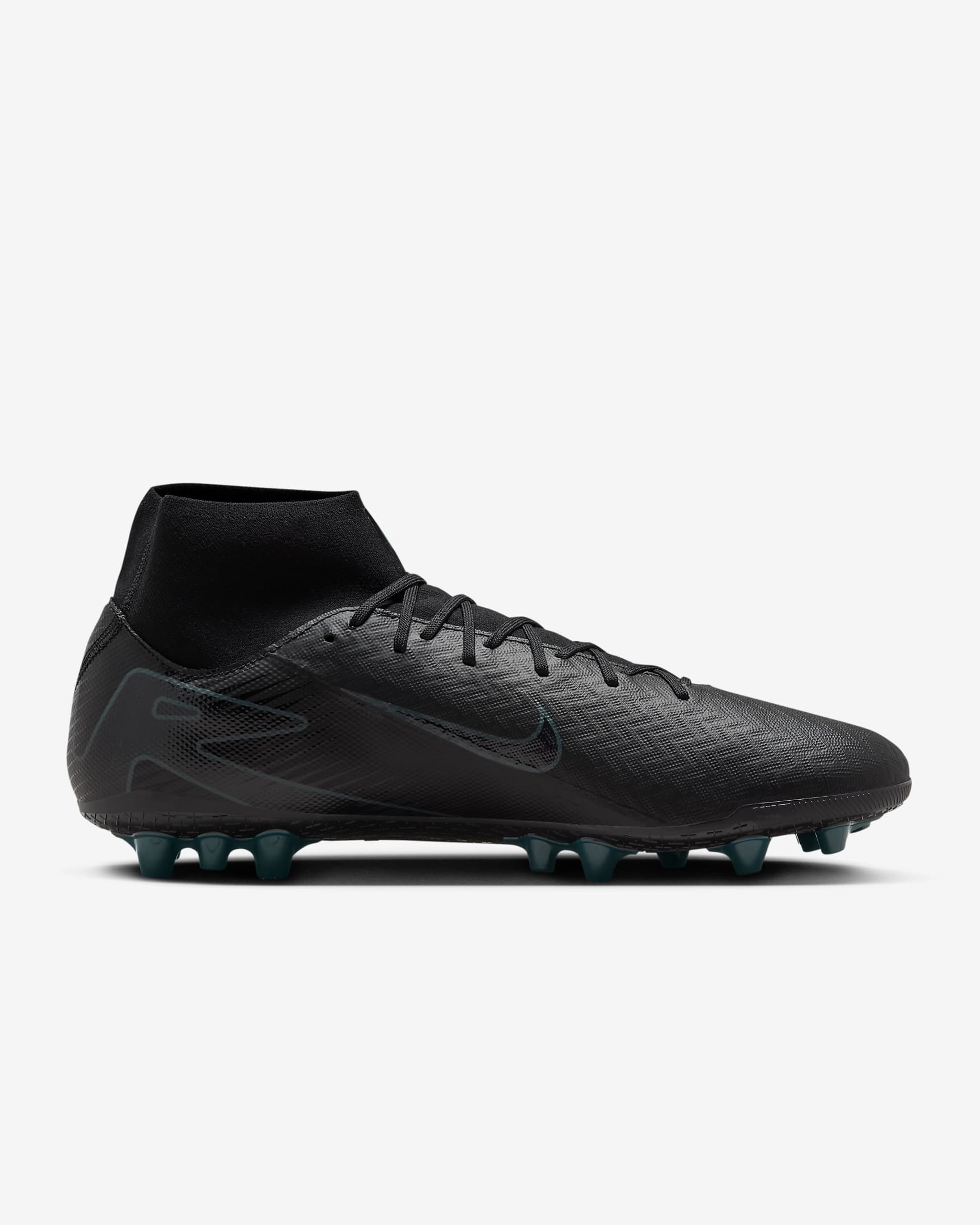 Nike Mercurial Superfly 10 Academy AG magasszárú futballcipő - Fekete/Deep Jungle/Fekete