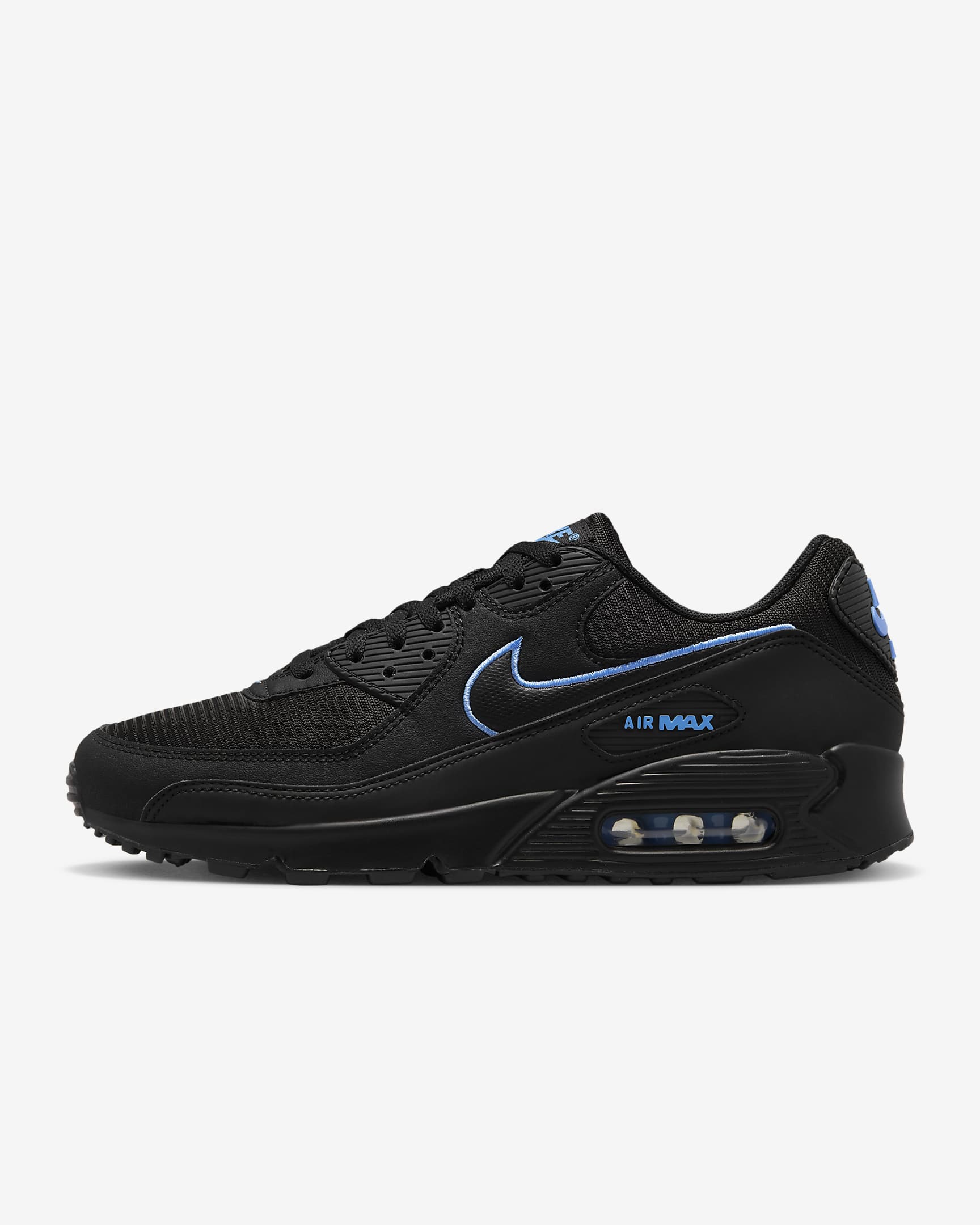 Nike Air Max 90 Men's Shoes - Black/University Blue