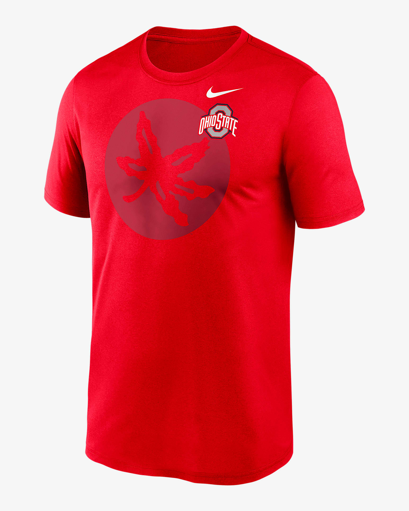 Ohio State Campus Legend Shadow Logo Men's Nike Dri-FIT College T-Shirt - Red