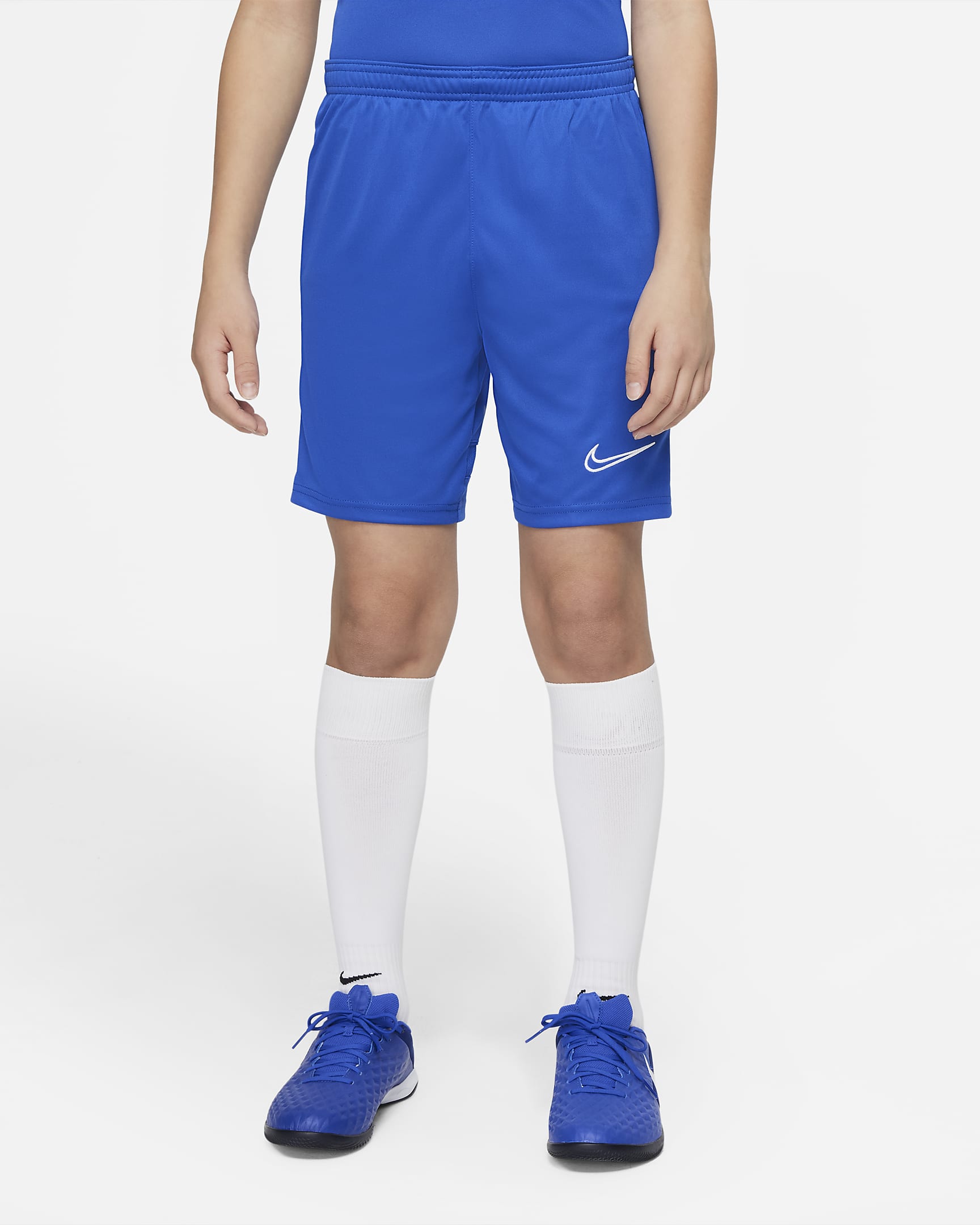 Shorts de fútbol tejidos para niños talla grande Nike Dri-FIT Academy - Royal juego/Royal juego/Royal juego/Blanco
