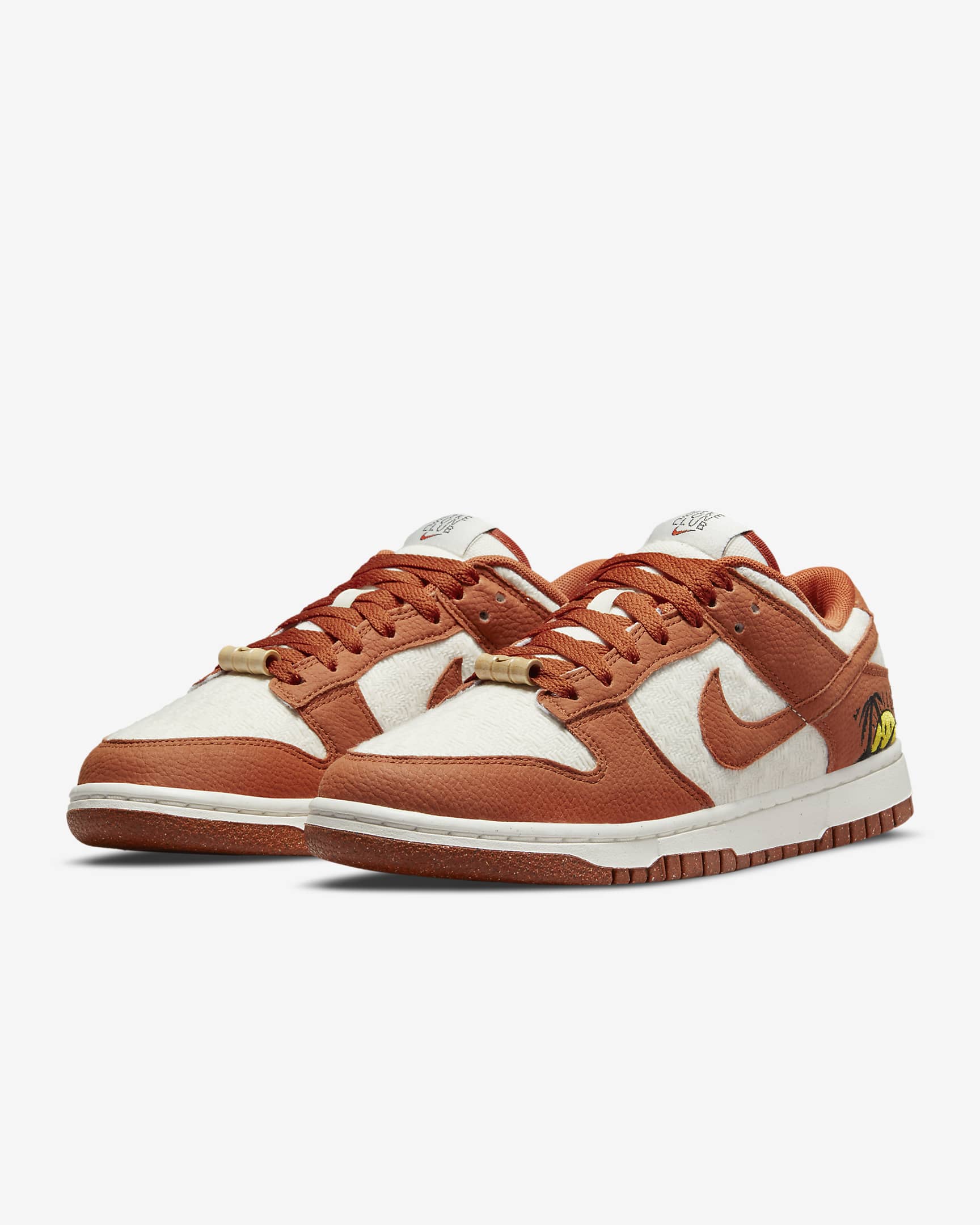 Nike Dunk Low SE Women's Shoes - Sail/Black/Vivid Green/Burnt Sunrise