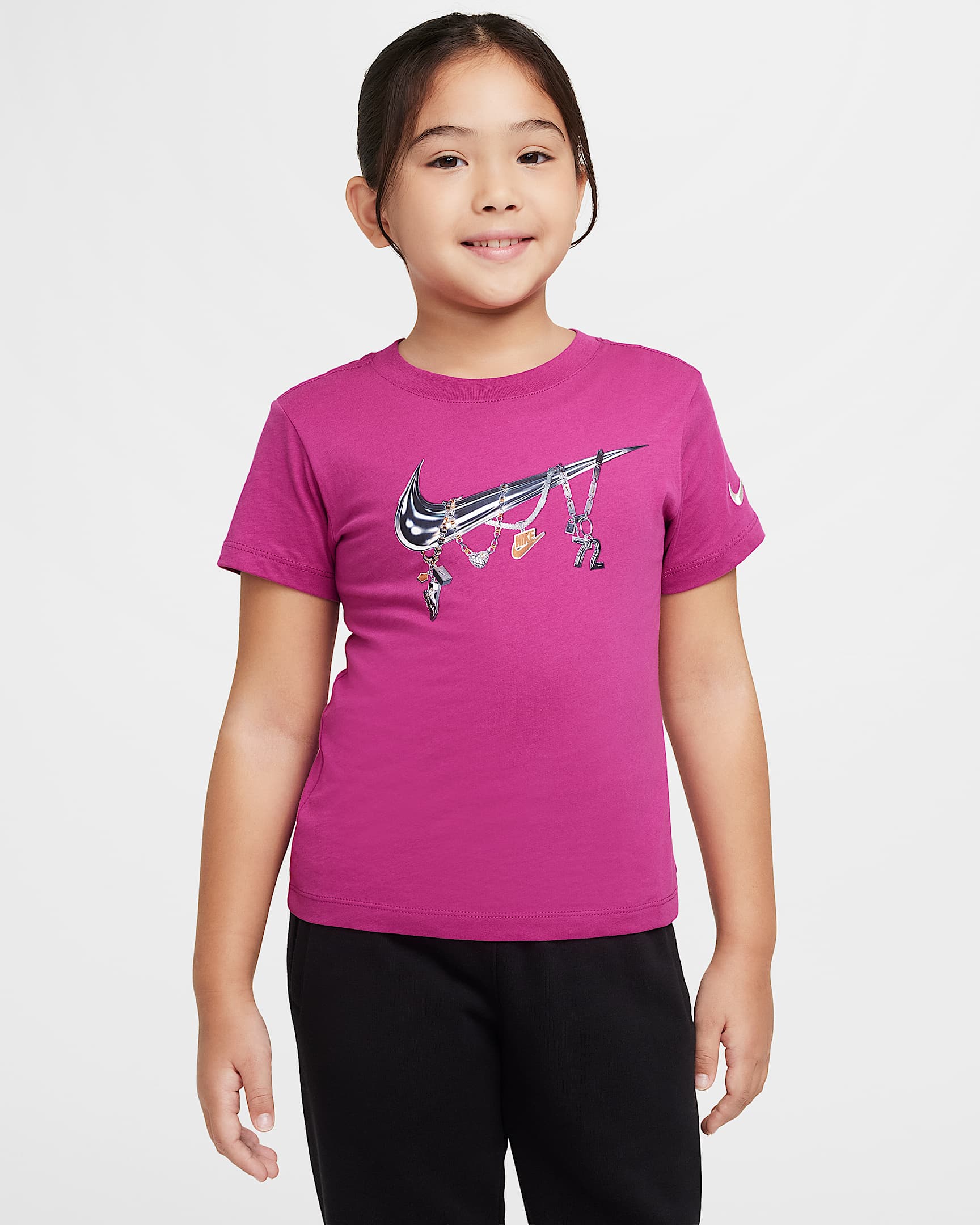 Nike Shine Little Kids' T-Shirt - Hot Fuchsia