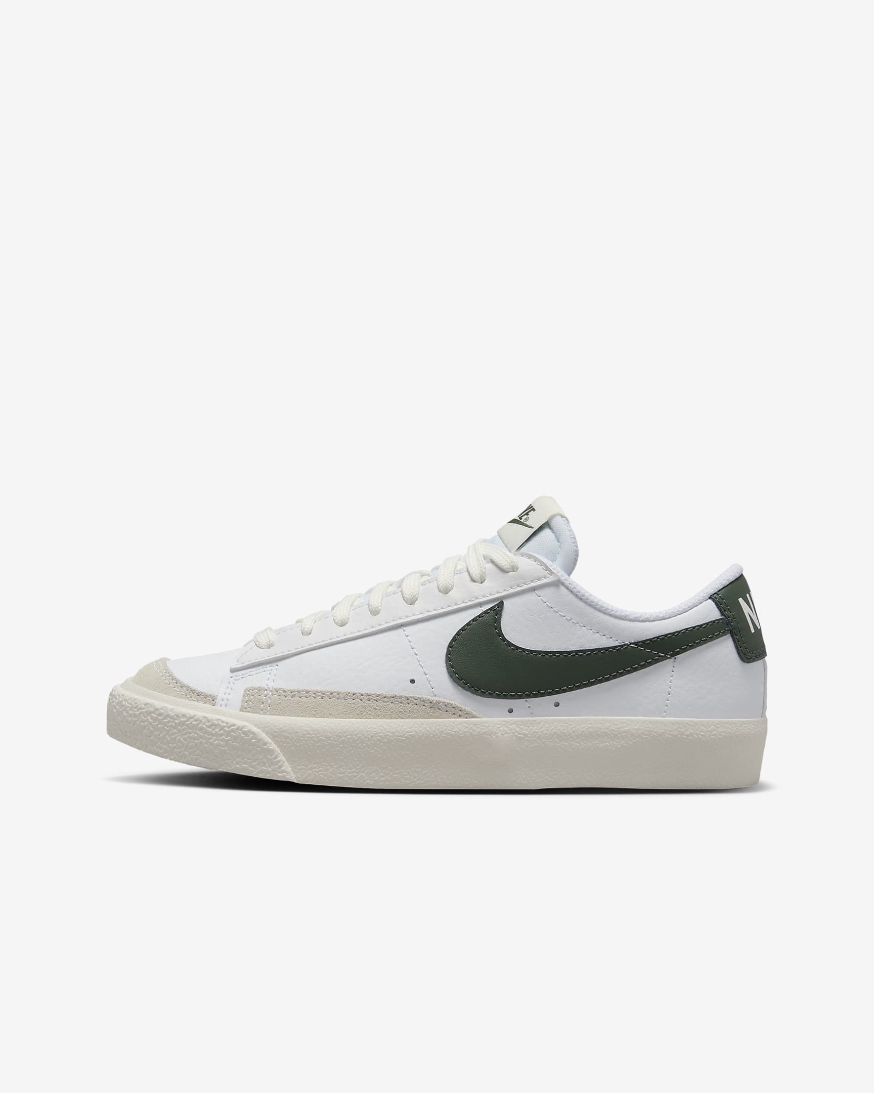 Nike Blazer 低筒 '77 大童鞋款 - 白色/Sail/Vintage Green