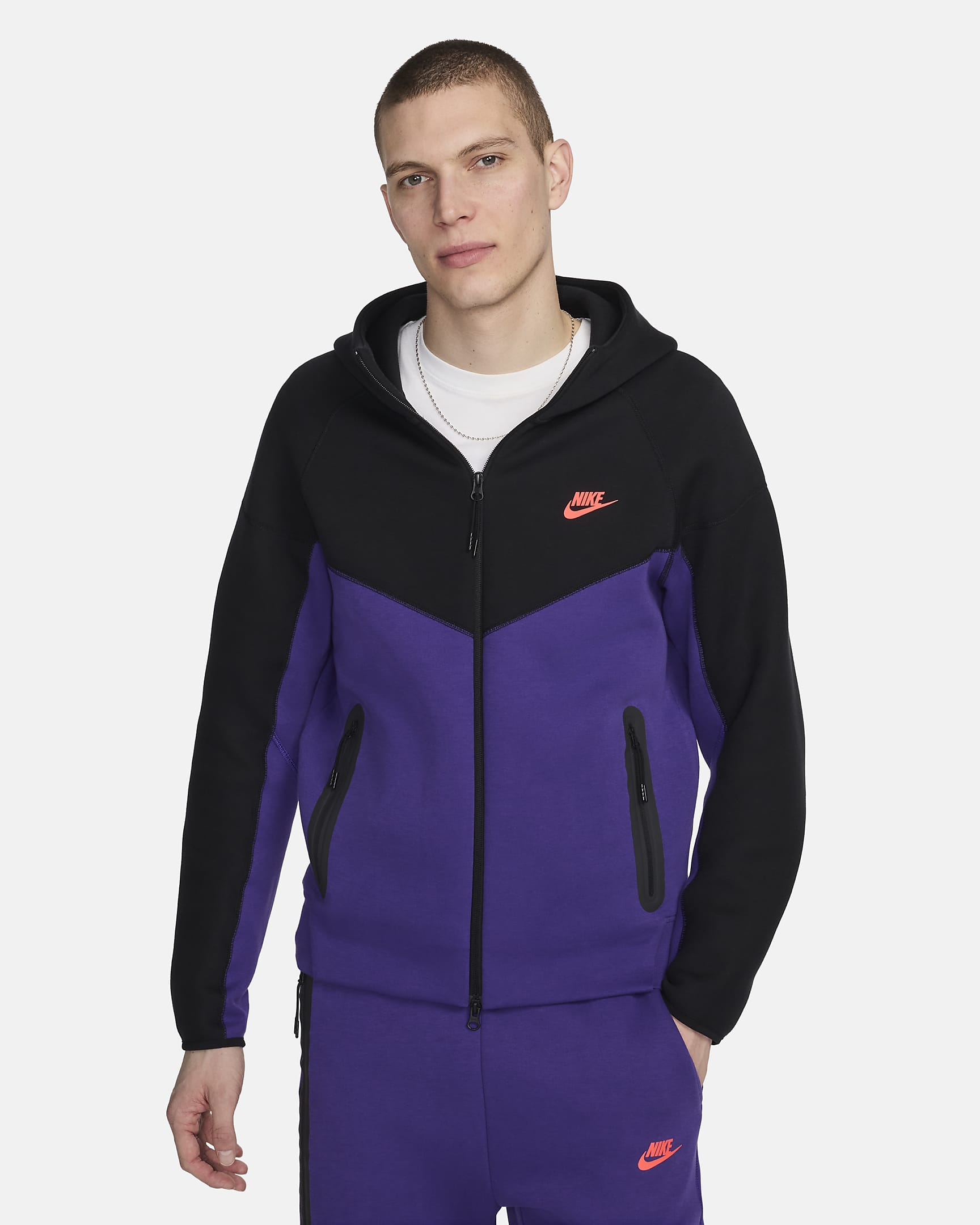 Nike Sportswear Tech Fleece Herren Hoodie Mit Durchgehendem Reißverschluss Nike Sportswear Tech Fleece Windrunner Herren-Hoodie mit durchgehendem