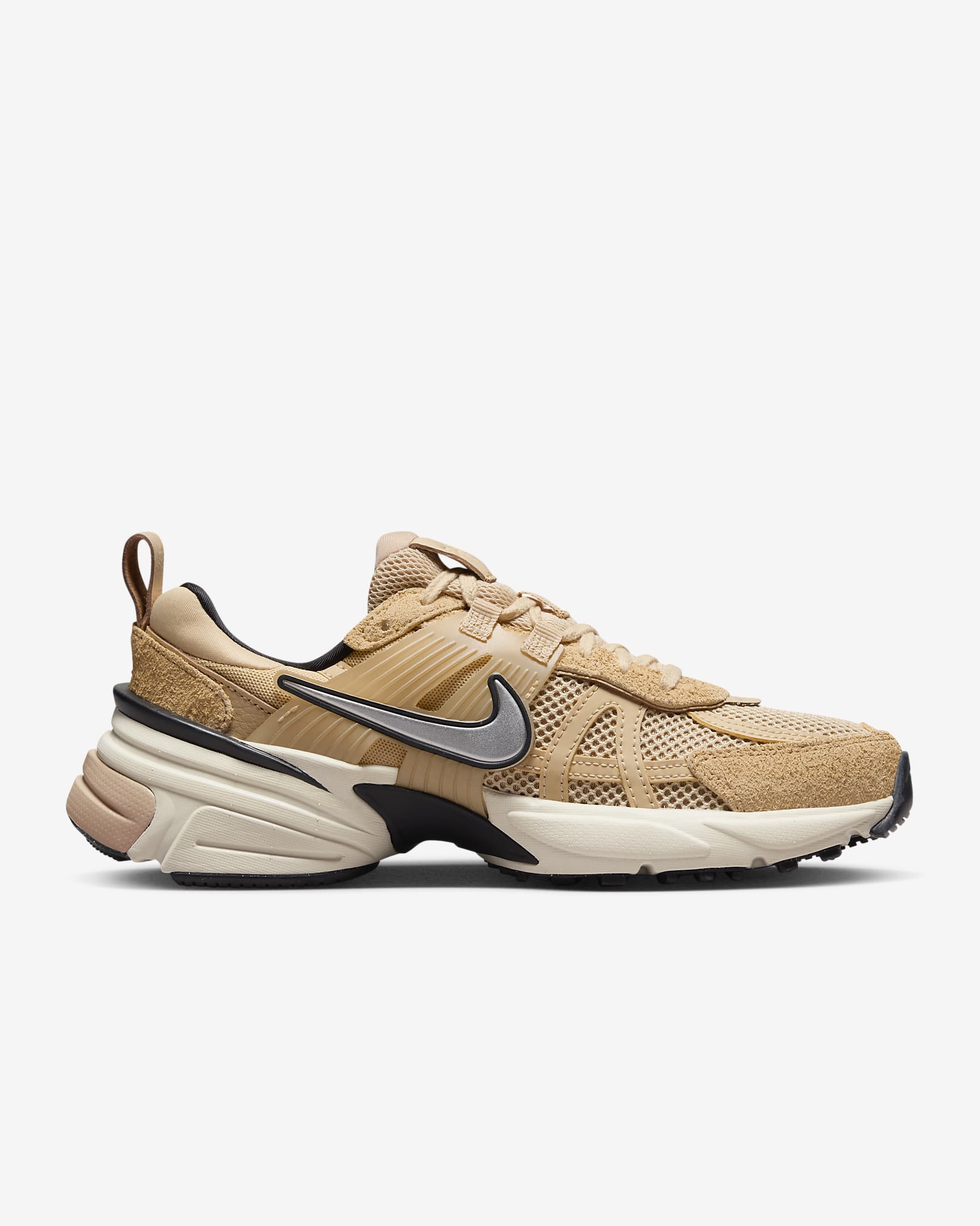 Nike V2K Run Shoes - Sesame/Light Orewood Brown/Black/Chrome