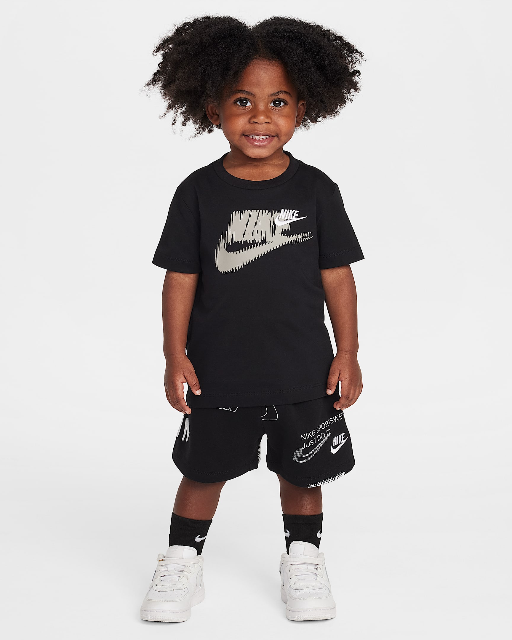 Conjunto de shorts Energy de dos piezas infantil Nike - Negro