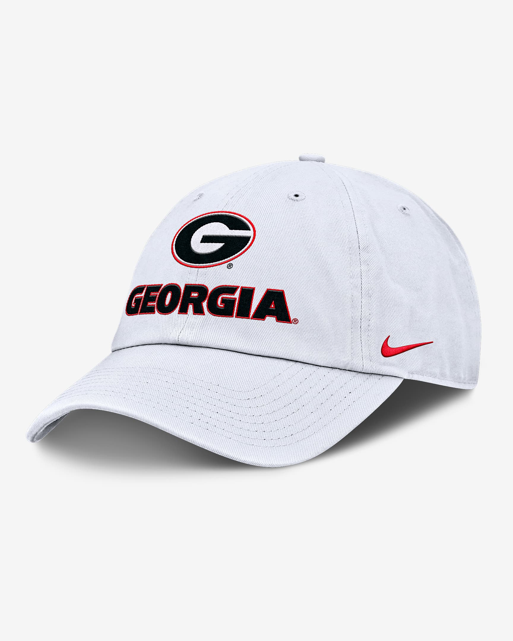 Georgia Sideline Club Gameday Men's Nike College Adjustable Hat - White