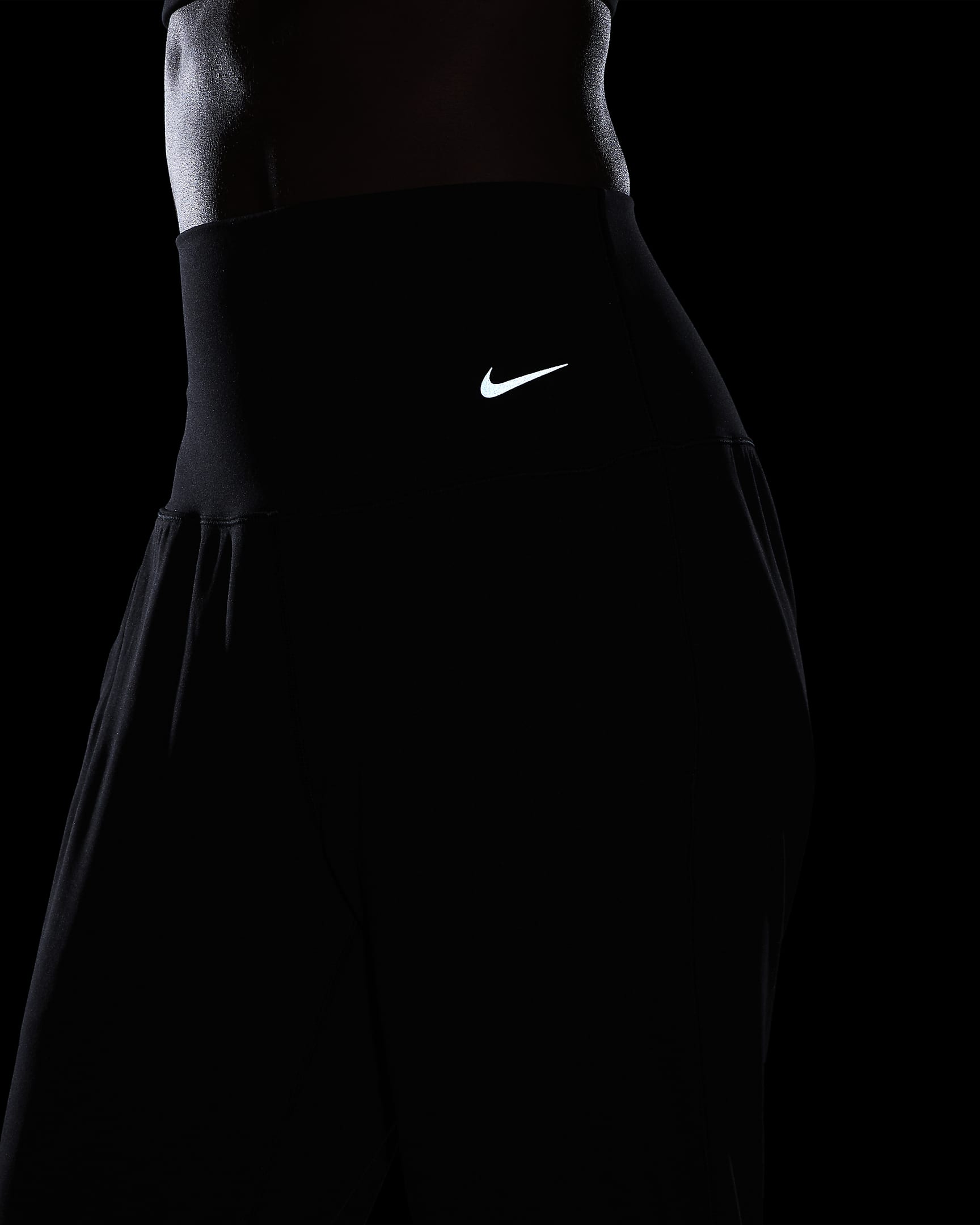 Joggers Dri-FIT de tiro alto para mujer Nike Zenvy - Negro/Negro