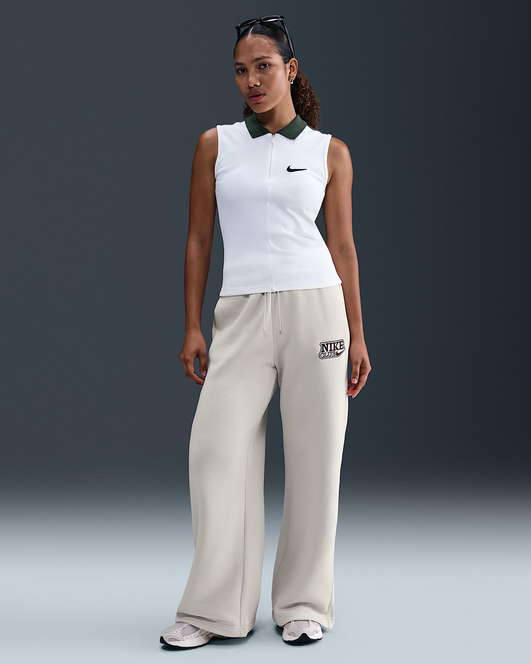 Nike Sportswear Women's High-Waisted Wide-Leg Trousers - Light Orewood Brown